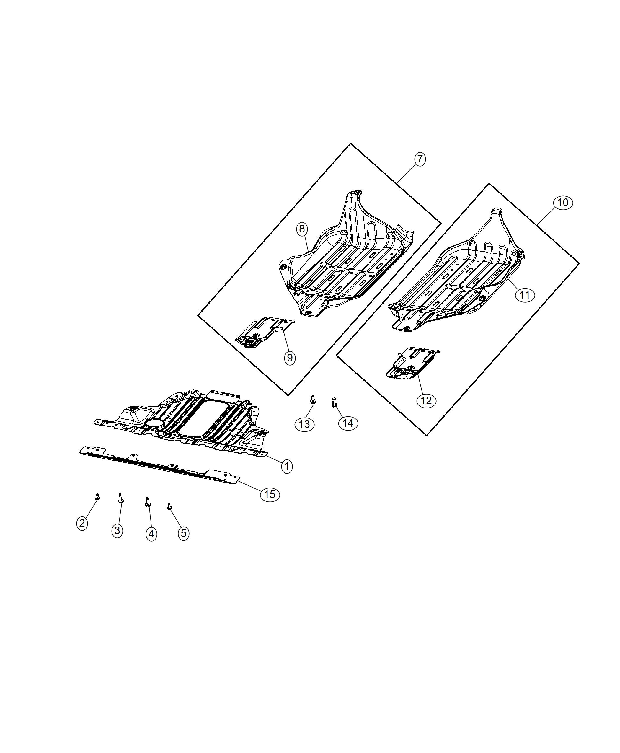 Diagram Underbody Shields. for your 2004 Chrysler 300  M 