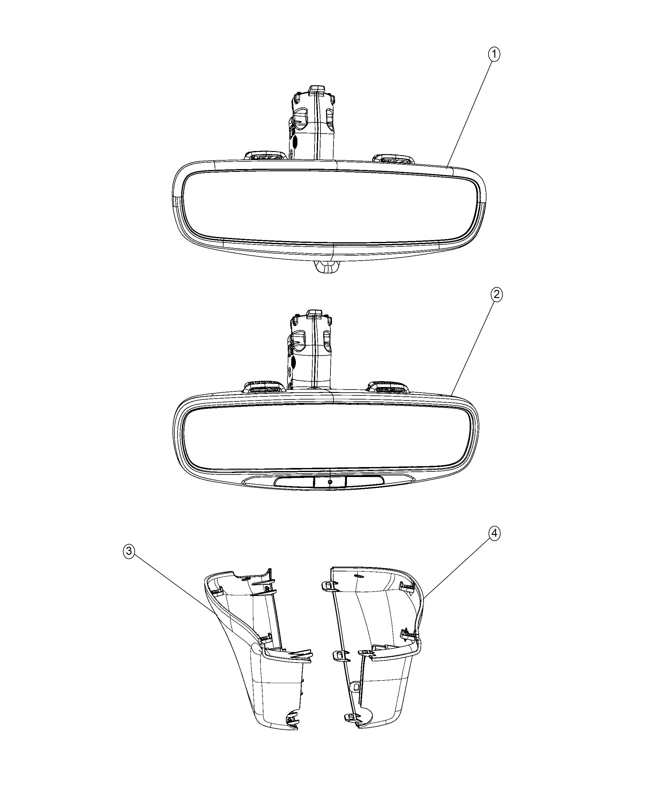 Diagram Interior Mirror. for your 2000 Chrysler 300  M 