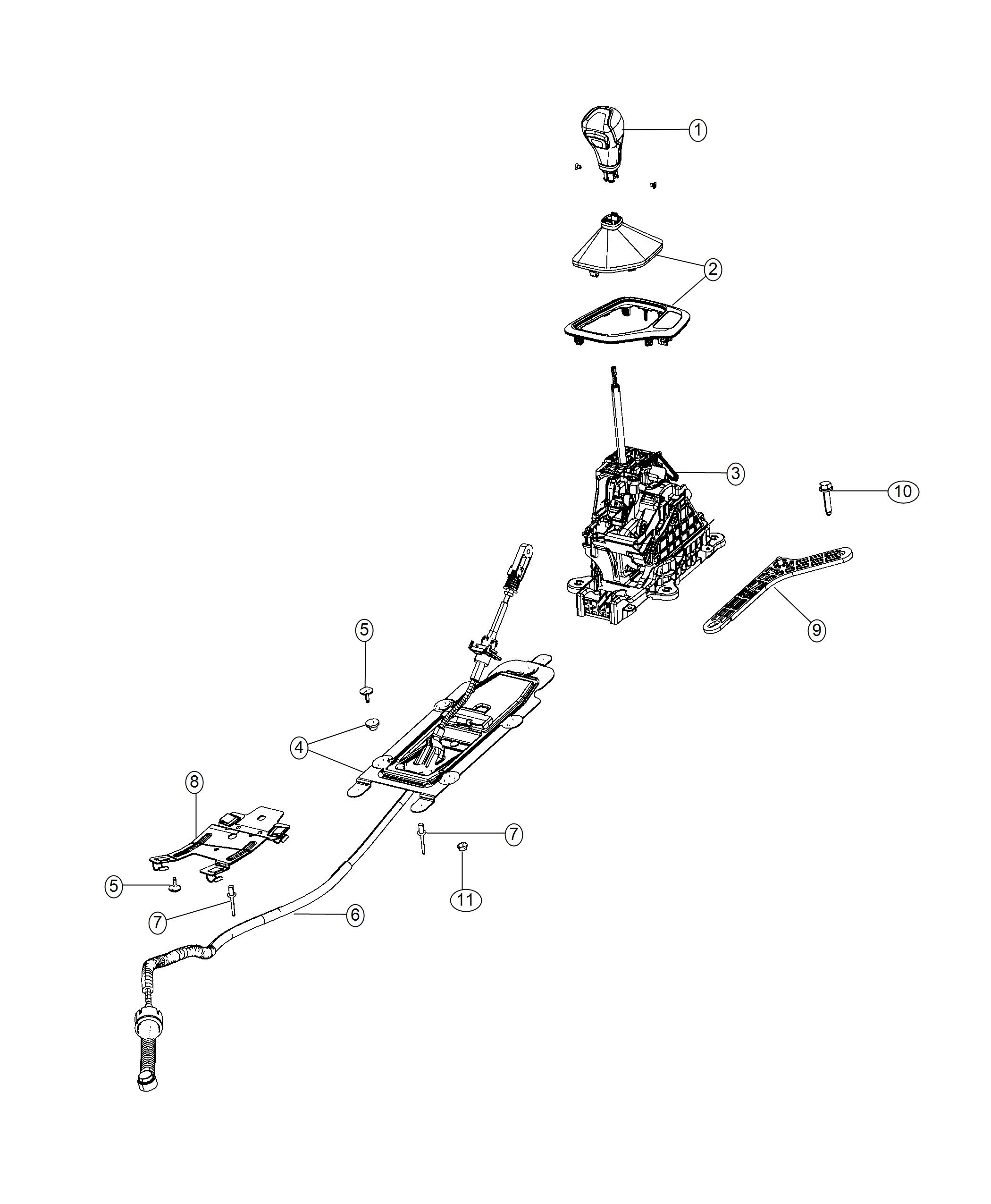 Diagram Gearshift Controls. for your 2018 Jeep Compass   