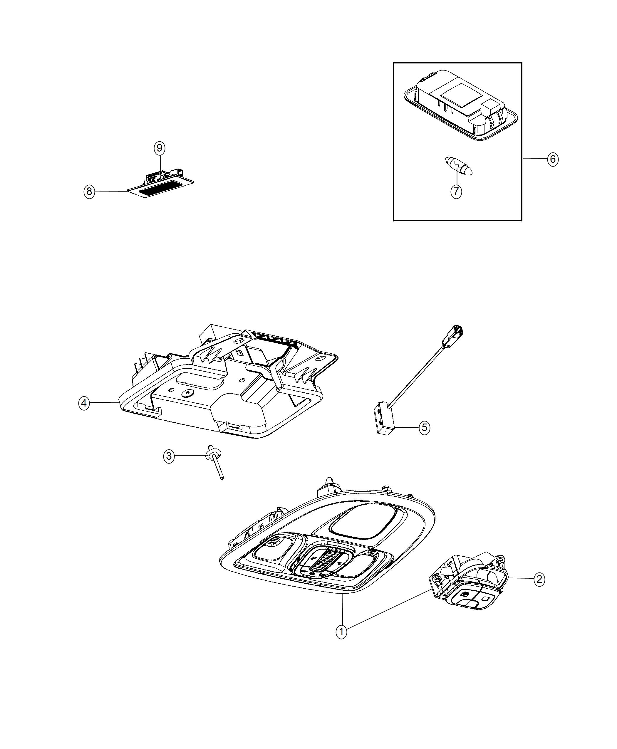 Diagram Lamp, Interior. for your 2000 Chrysler 300  M 