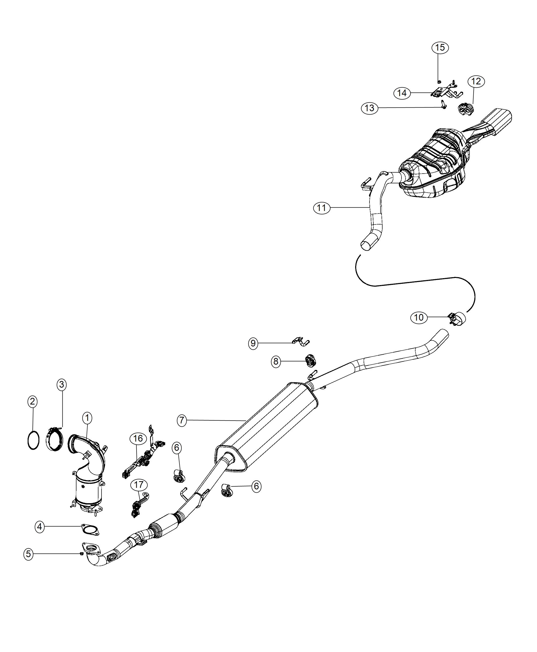 Diagram Exhaust System. for your Fiat 500L  