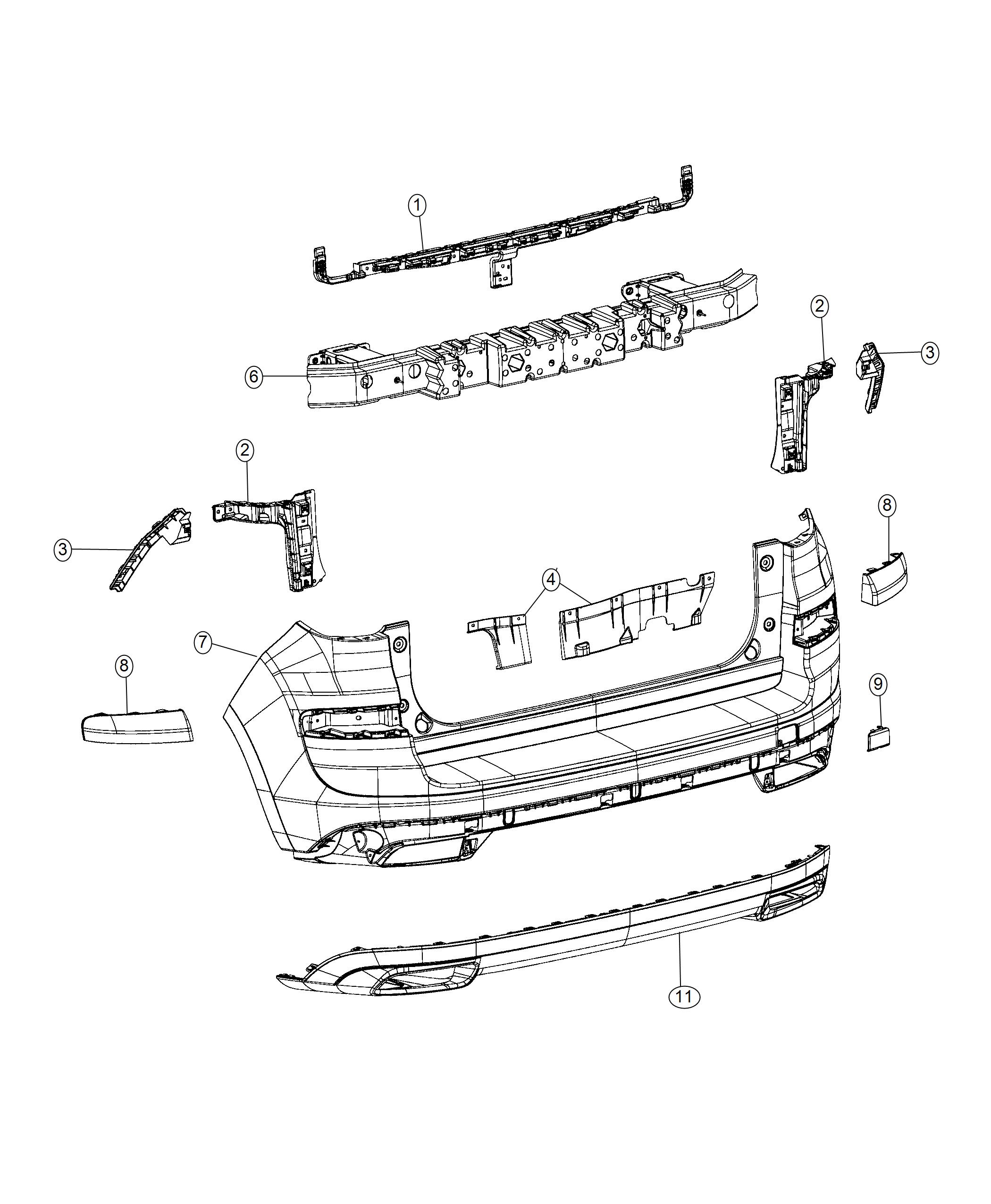 Diagram Fascia, Rear. for your 2004 Chrysler 300  M 