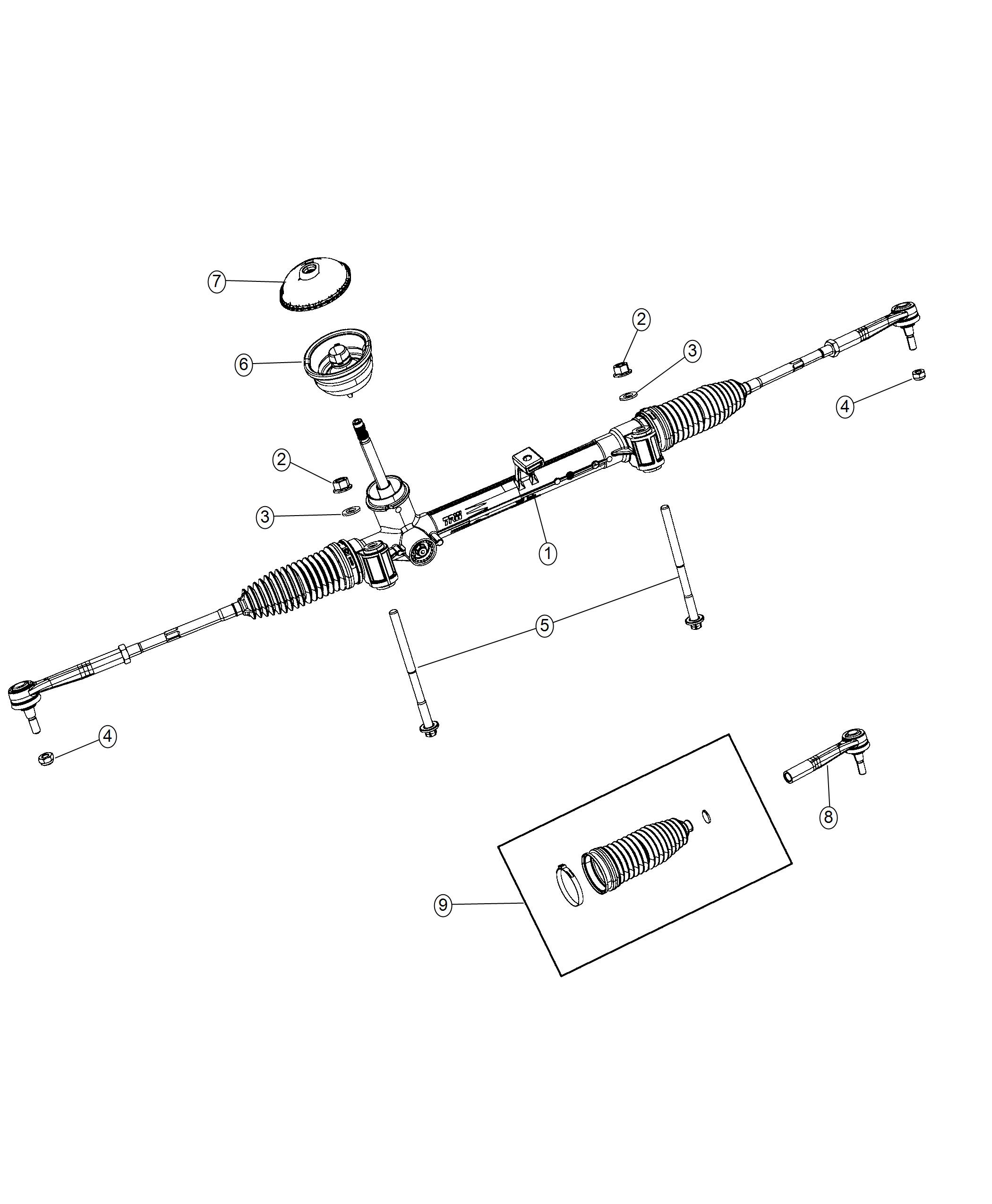 Diagram Gear Rack and Pinion. for your Fiat 500L  