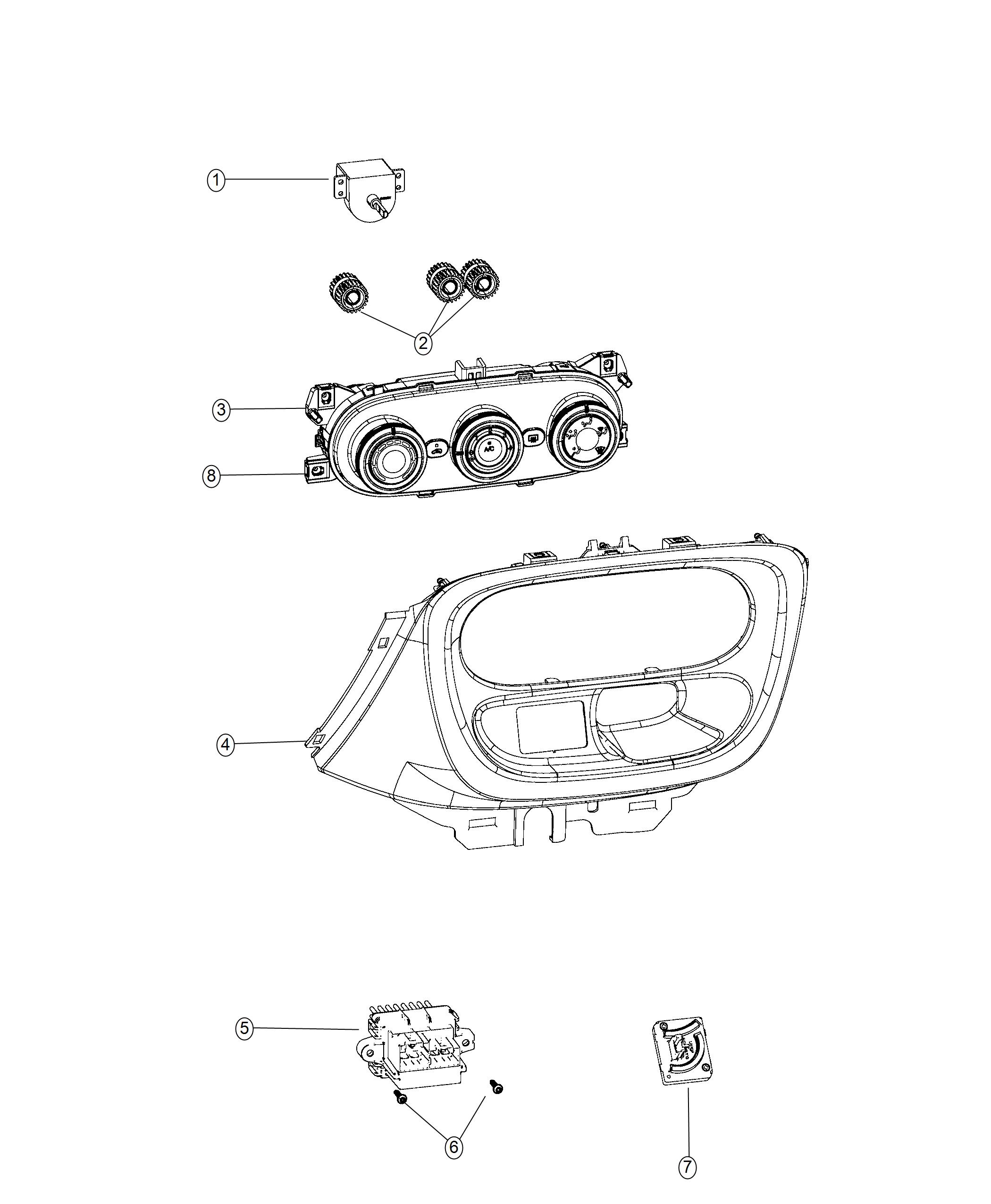 A/C and Heater Controls. Diagram