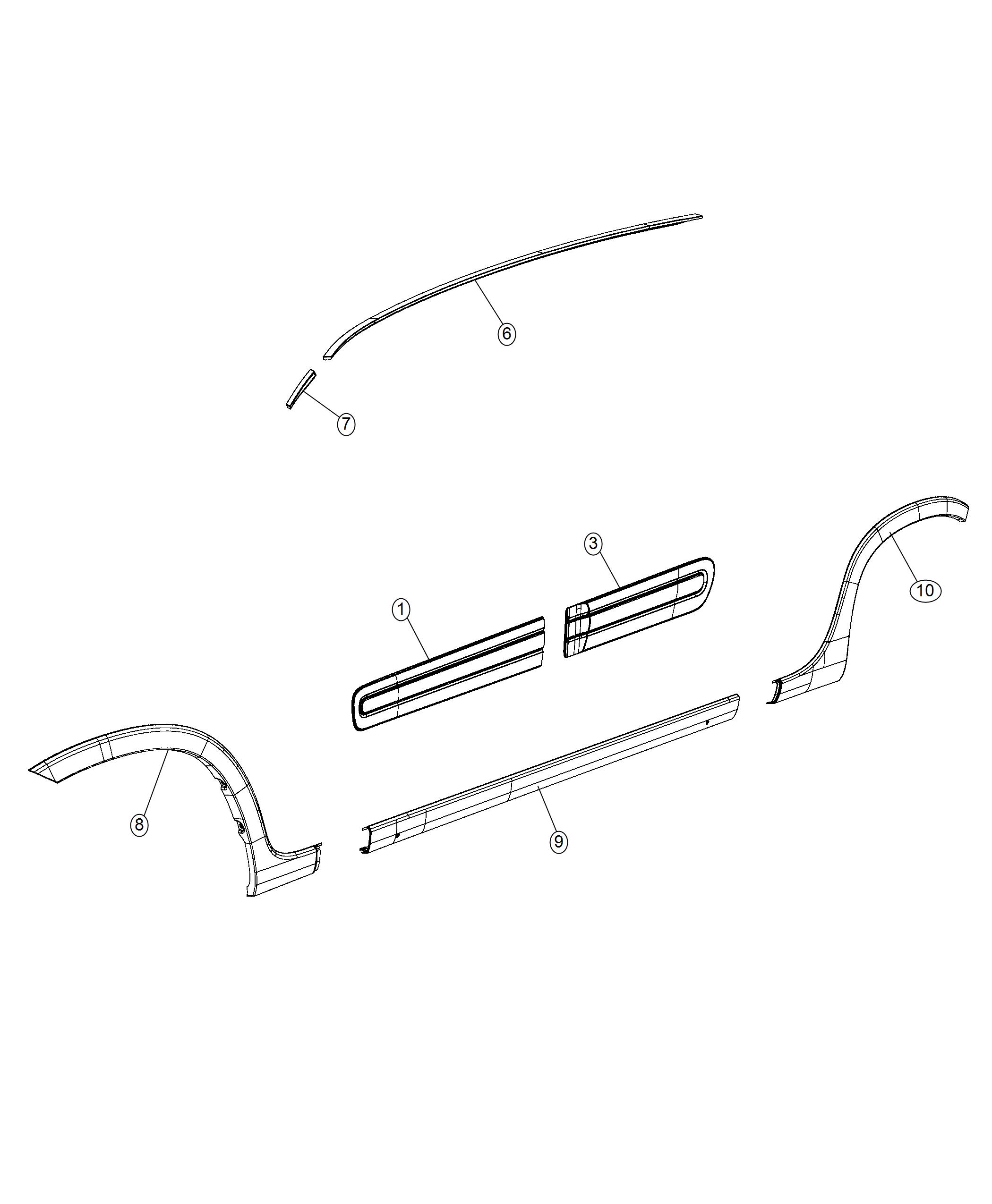 Diagram Exterior Ornamentation. for your Fiat 500L  