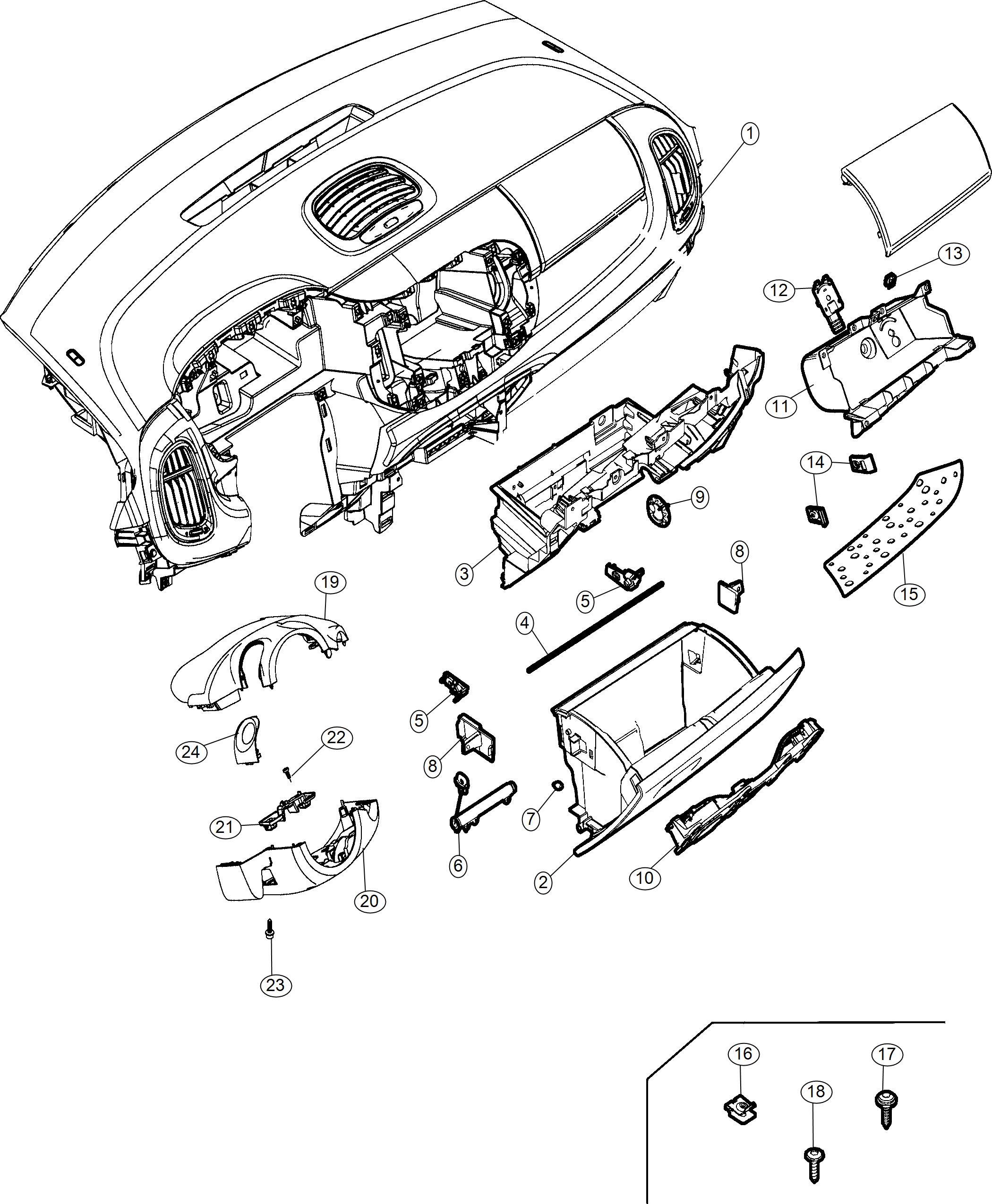 Diagram Instrument Panel. for your Fiat 500L  