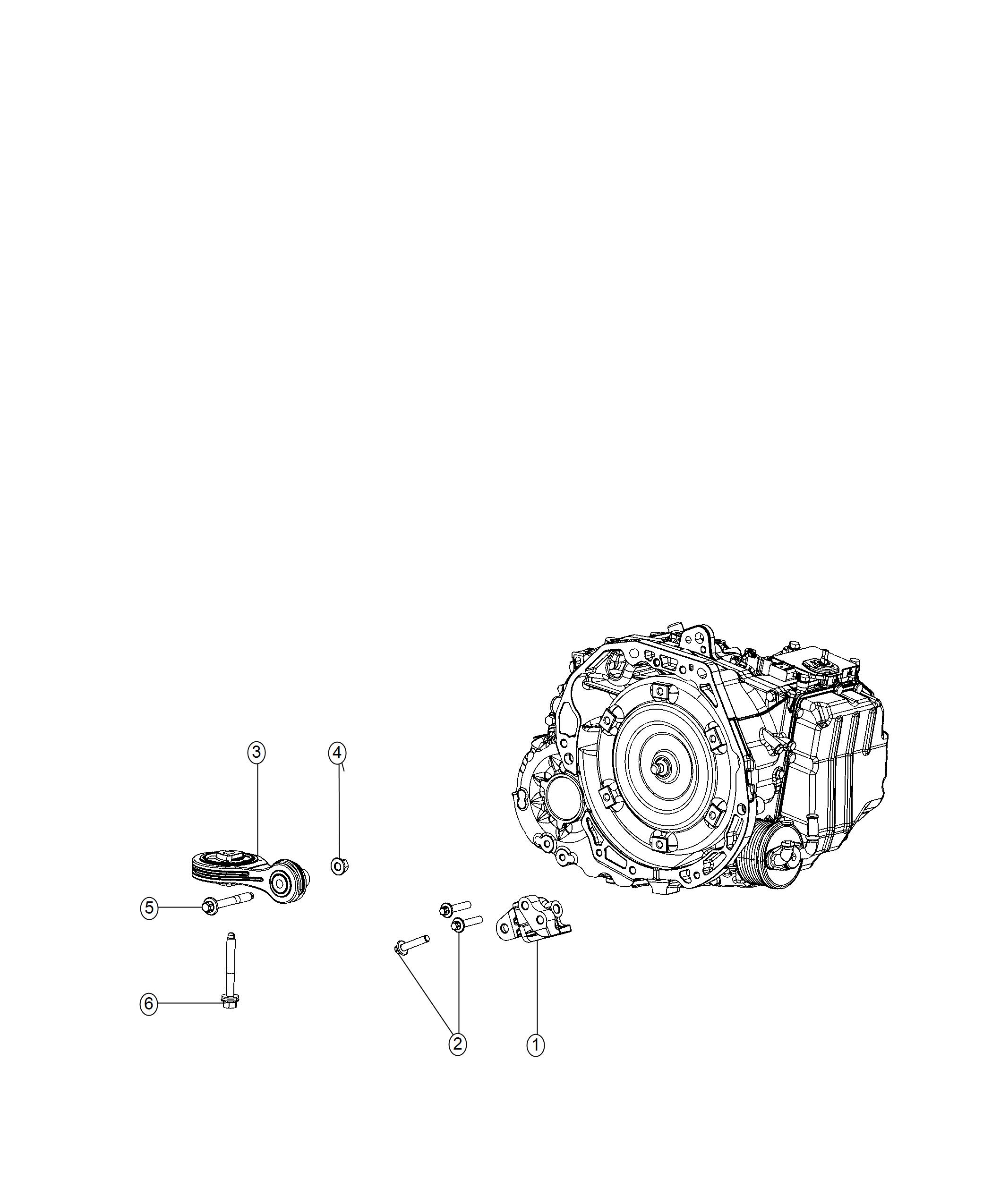 Diagram Engine Mounting Rear 1.4L Turbocharged [1.4L I4 MultiAir Turbo Engine]. for your 2003 Chrysler 300  M 