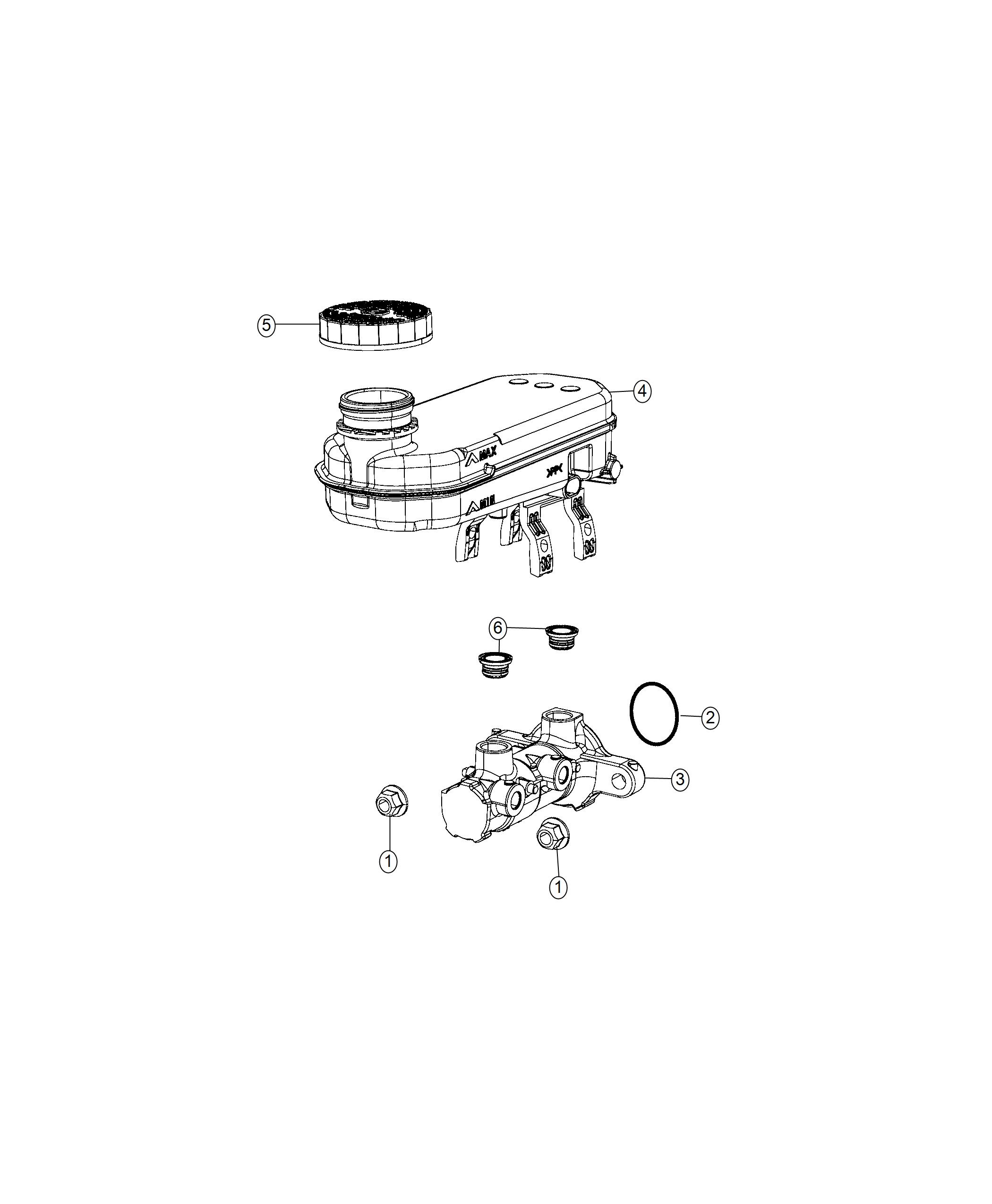 Diagram Master Cylinder. for your 2000 Chrysler 300  M 