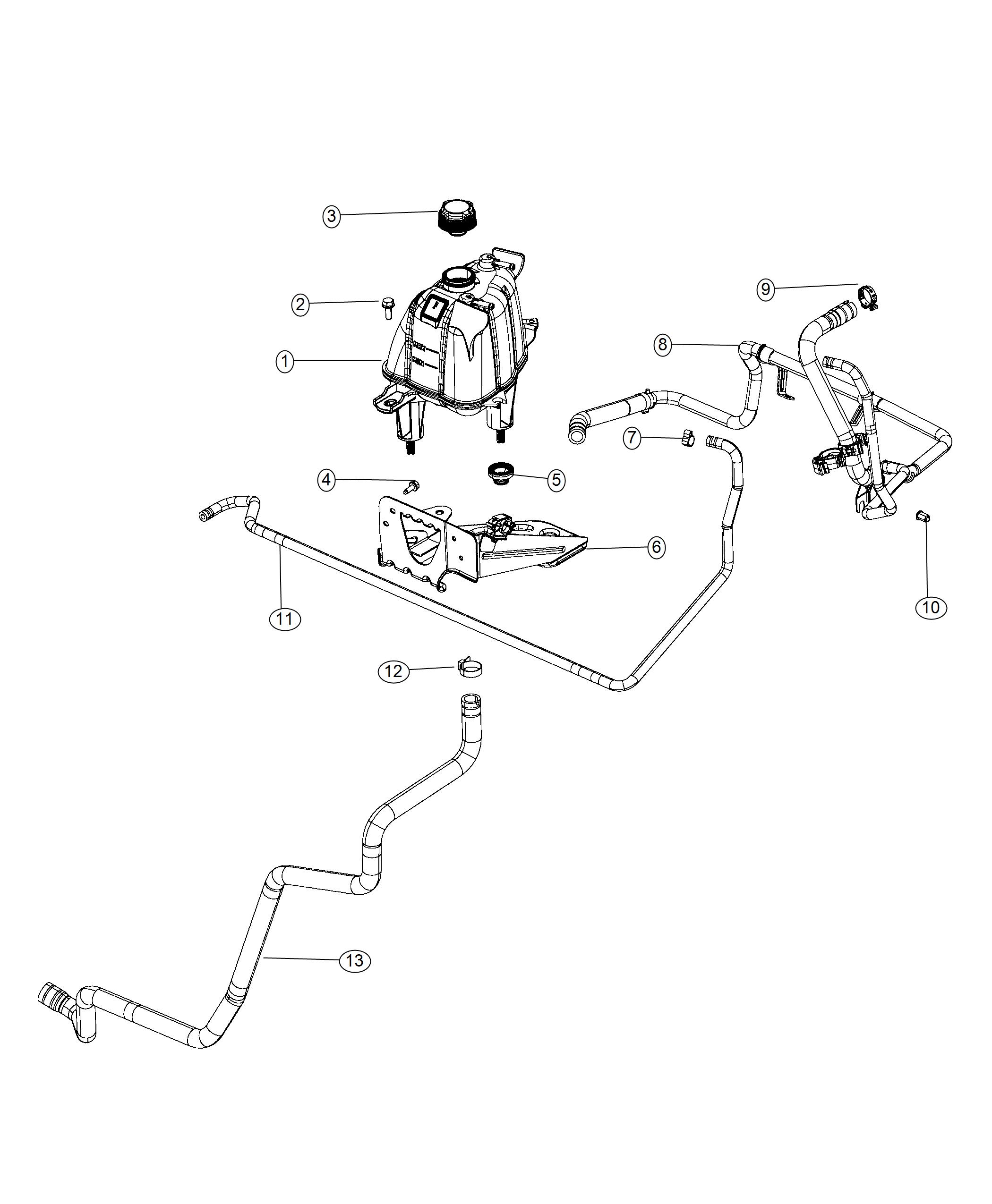 Diagram Coolant Bottle. for your 2004 Chrysler 300  M 