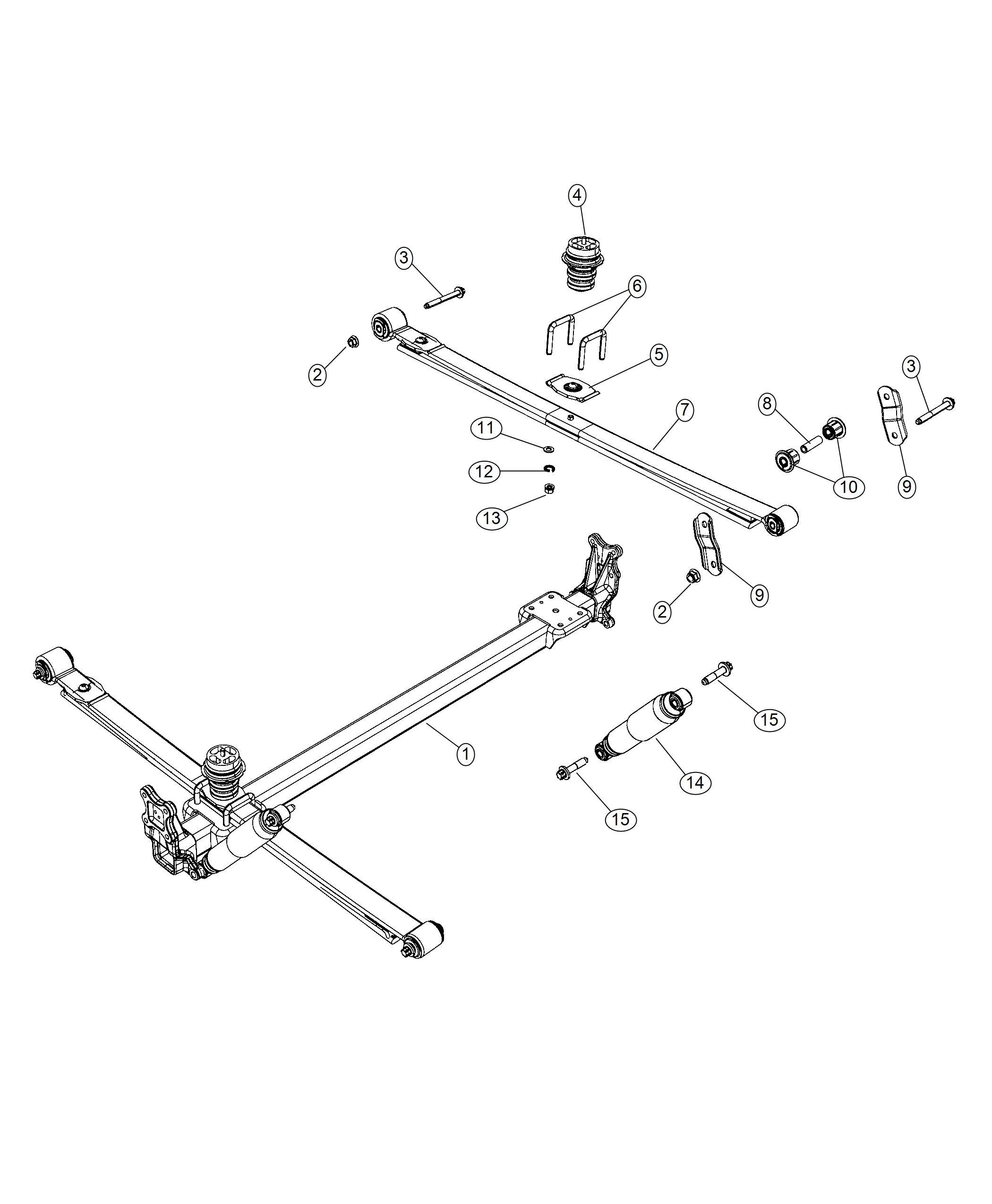 Diagram Suspension Rear. for your 2004 Chrysler 300  M 