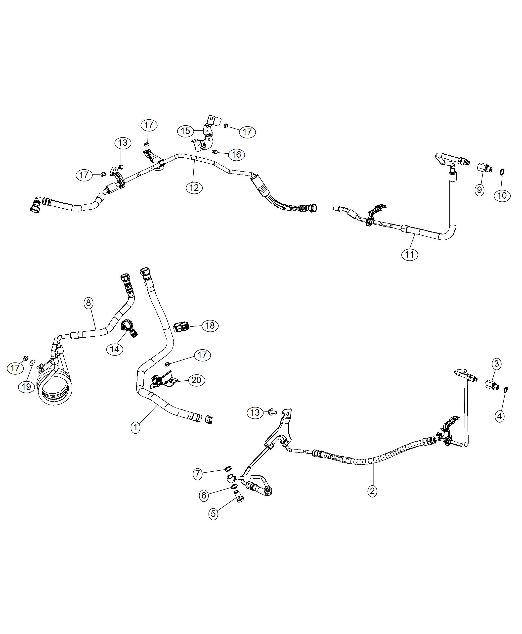 Power Steering Hoses 3.0L Turbo Diesel [3.0L I4 ECO Diesel Engine]. Diagram