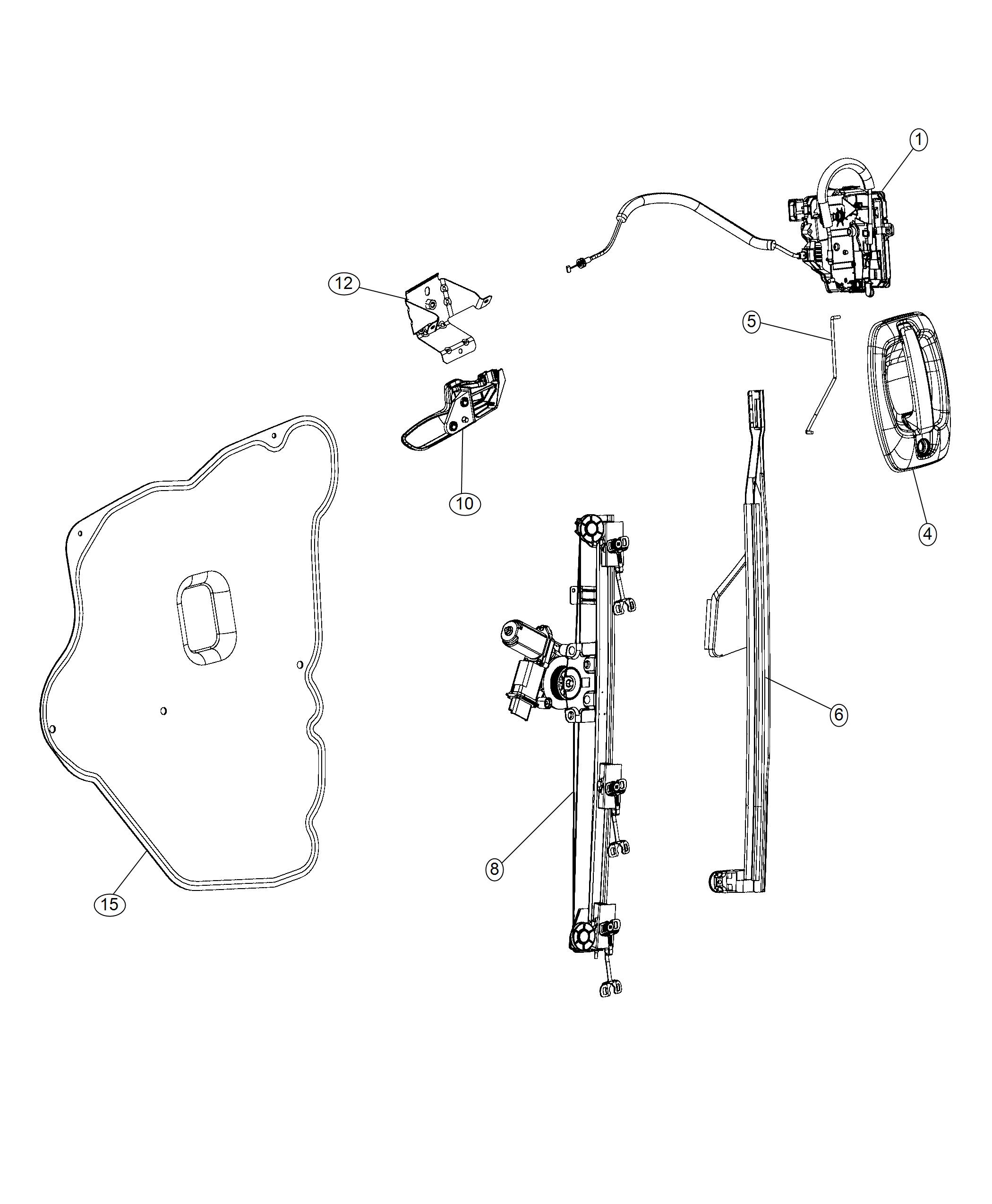 Front Door, Hardware Components. Diagram