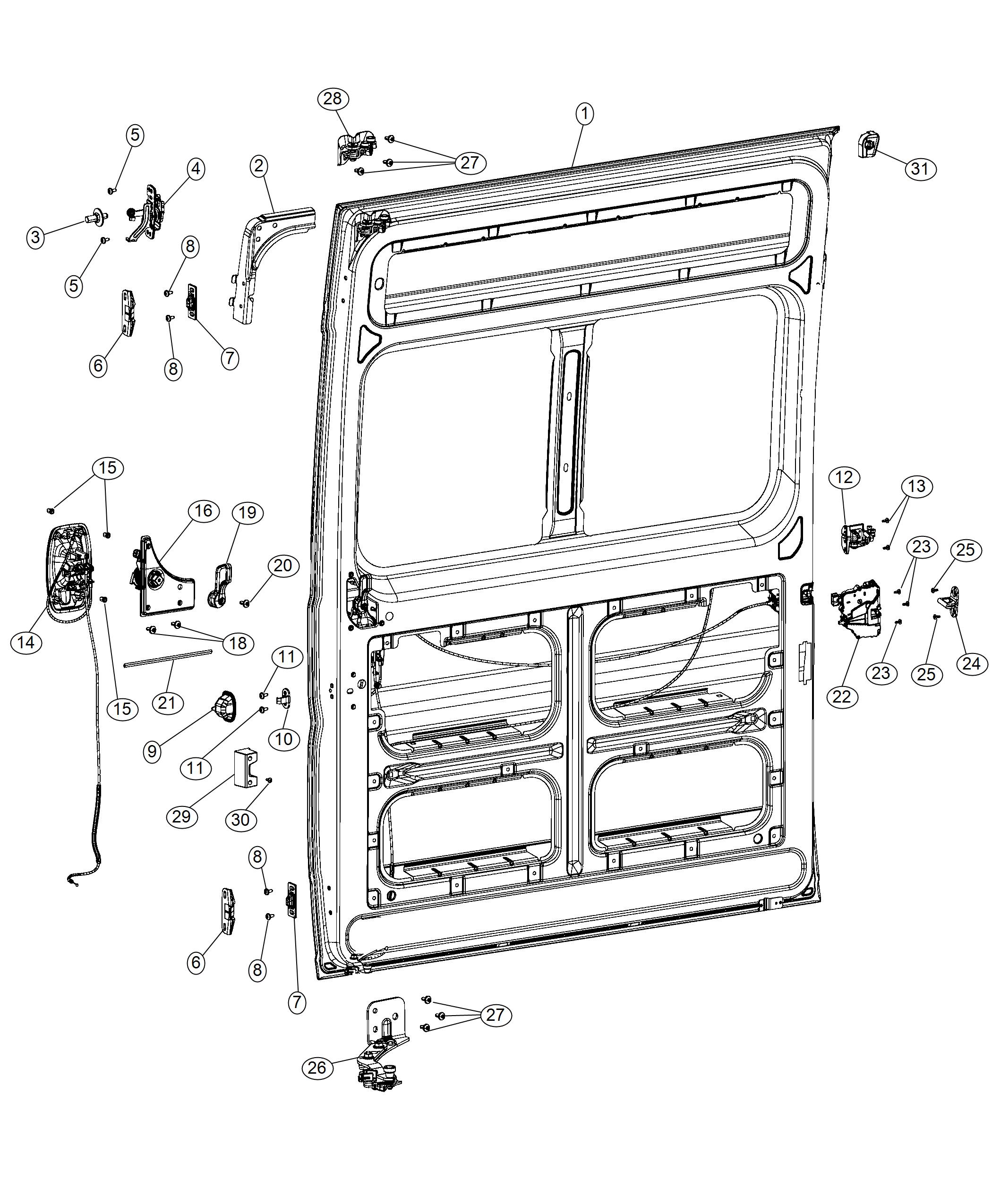 Diagram Sliding Door Assembly. for your 2017 Ram 2500   