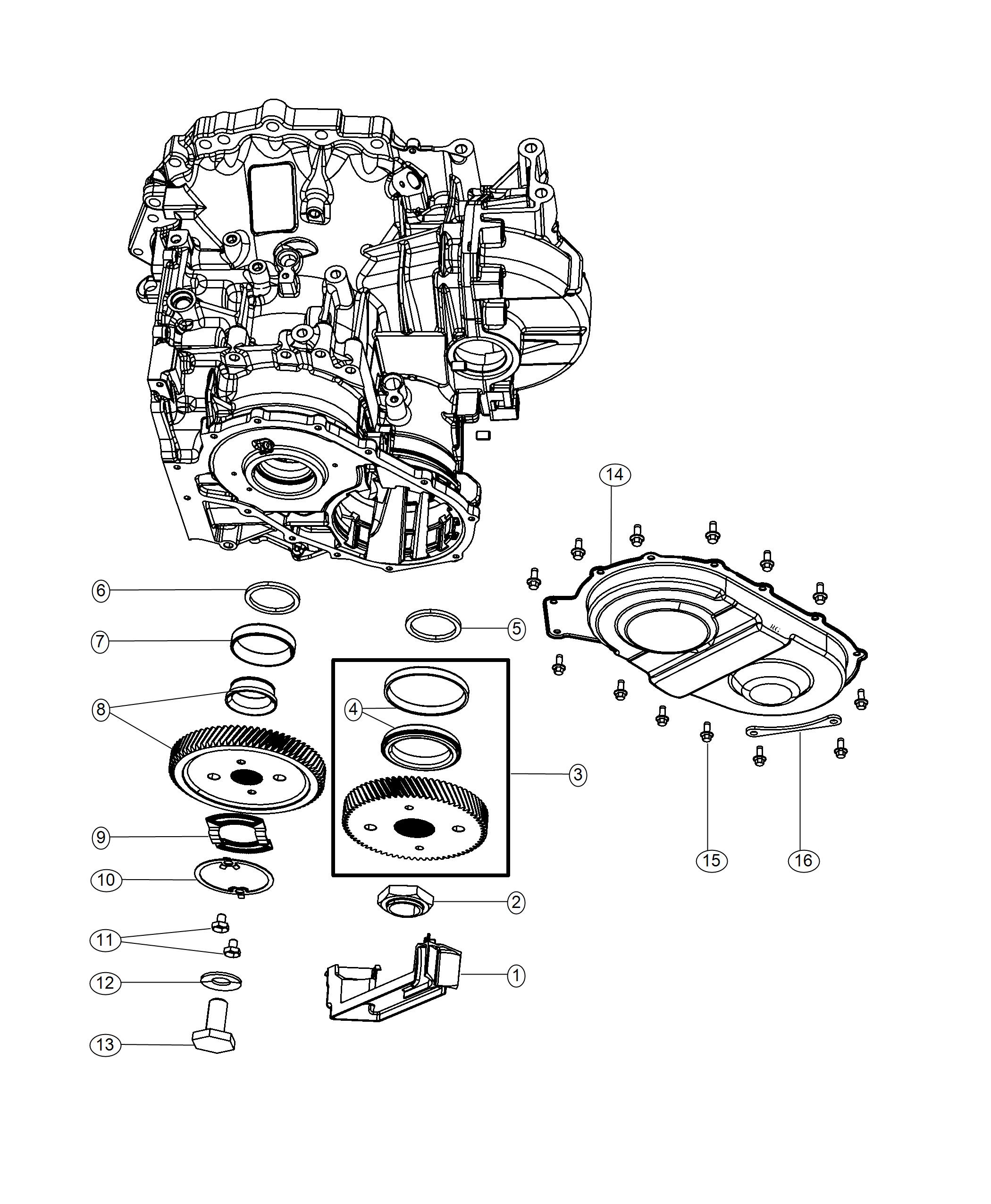 Diagram Transfer And Output Gears. for your 2018 Ram ProMaster   