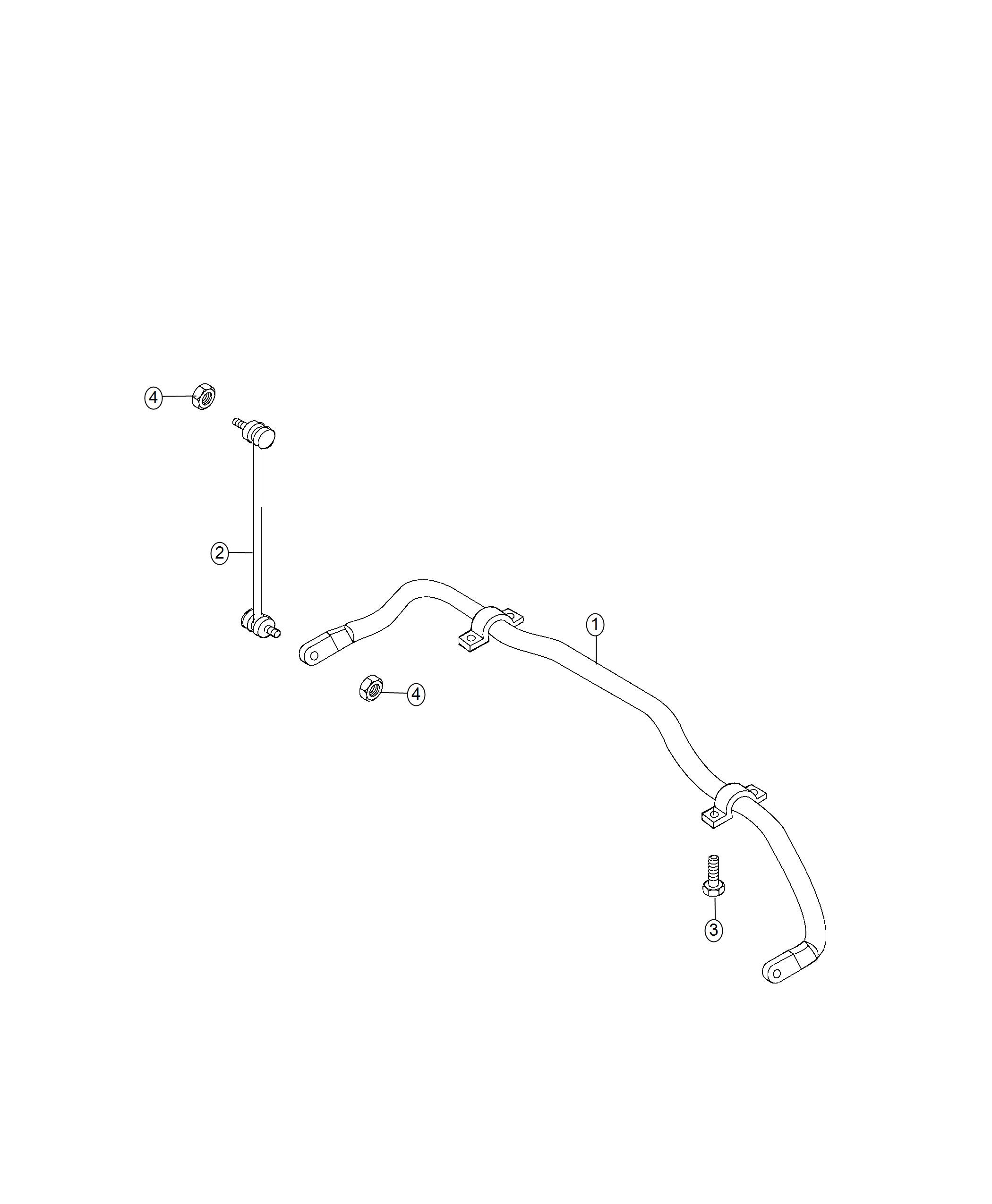 Diagram Stabilizer Bar, Front. for your Dodge