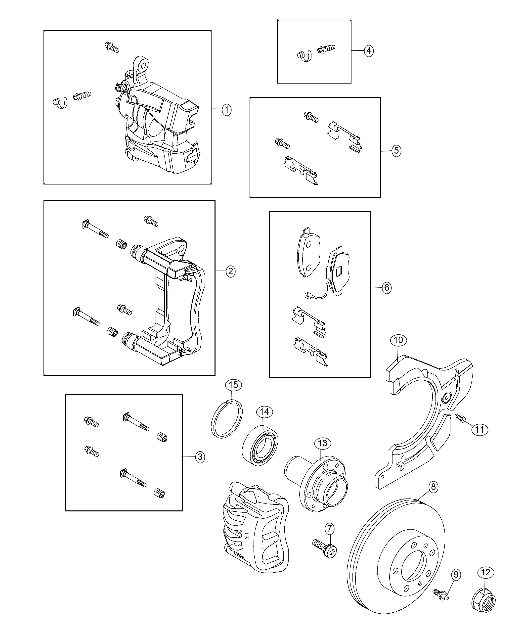 Diagram Brakes, Front. for your Dodge