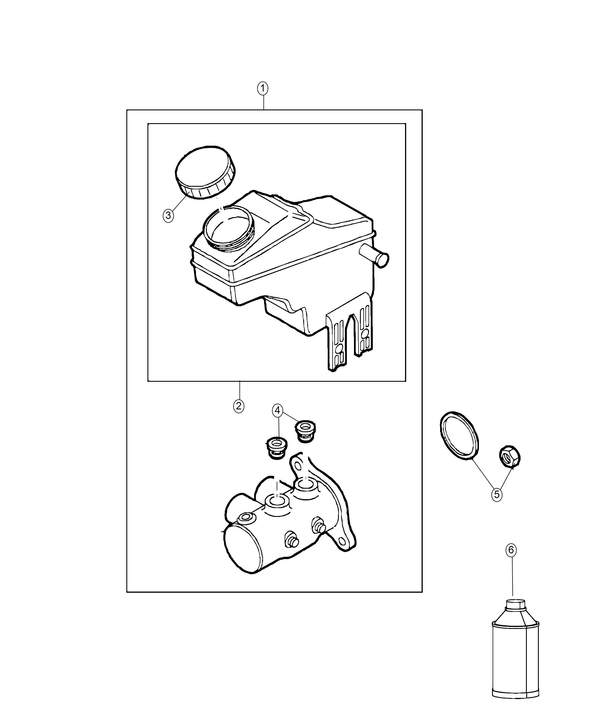 Diagram Master Cylinder. for your Dodge