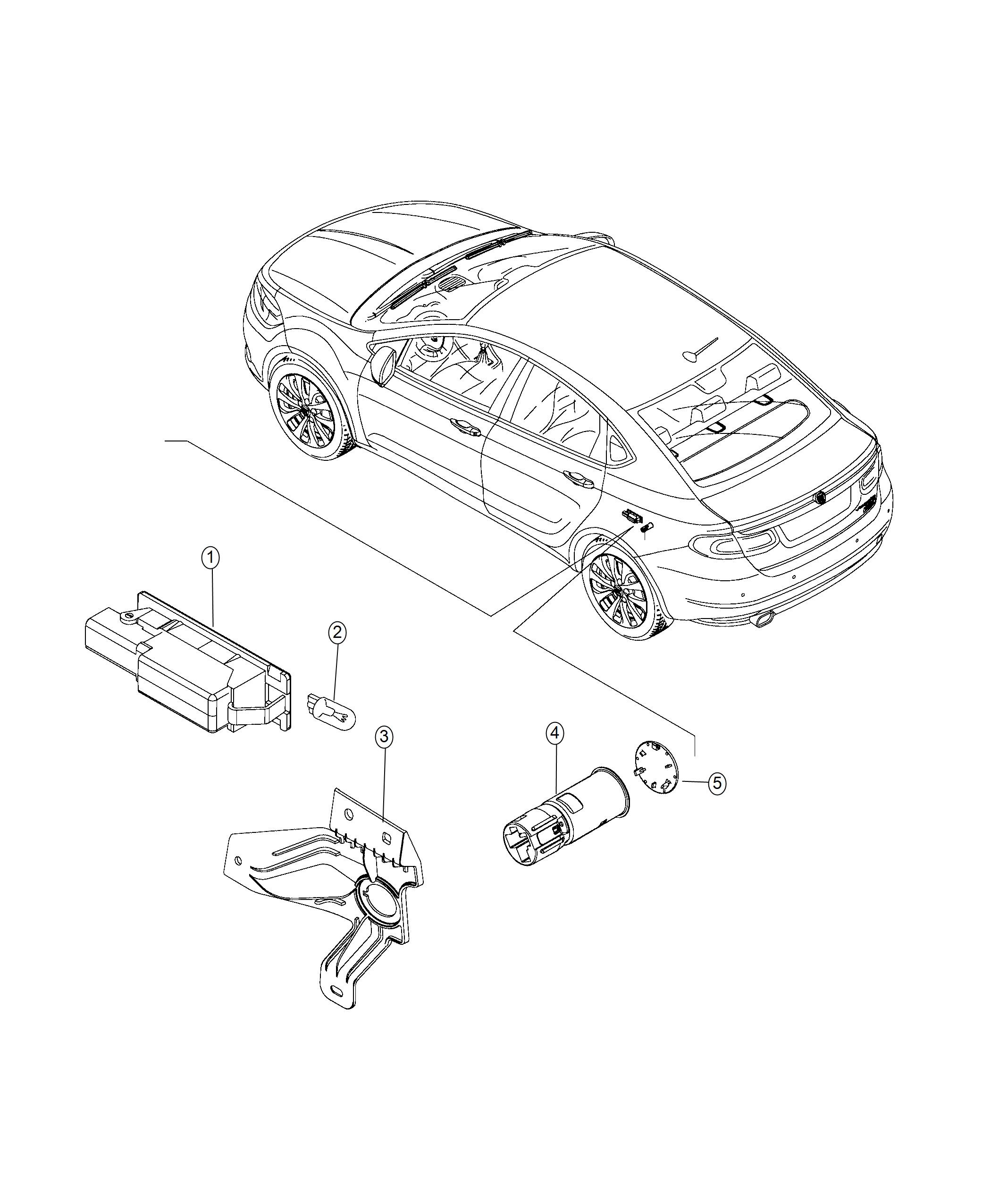 Diagram Rear Cargo Lamp And Power Outlet Left Side. for your 2001 Chrysler 300  M 