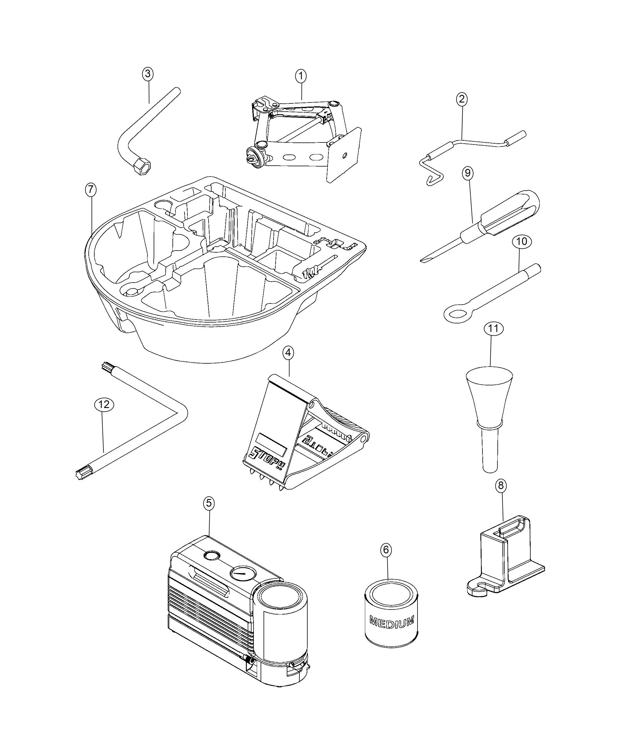 Diagram Jack Assembly And Tools. for your Jeep Grand Cherokee  