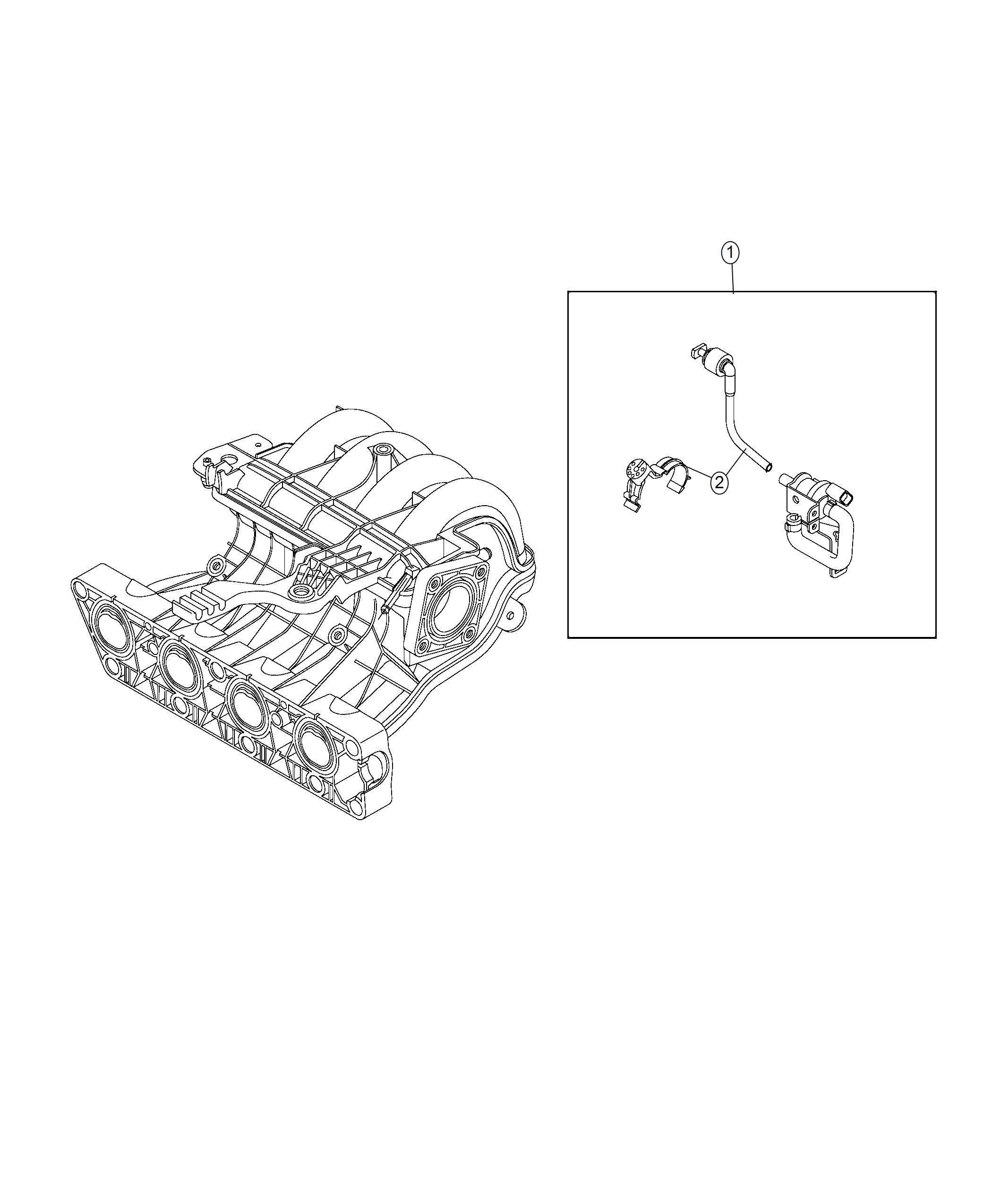 Diagram Emission Control Vacuum Harness And Valve. for your Jeep Renegade  