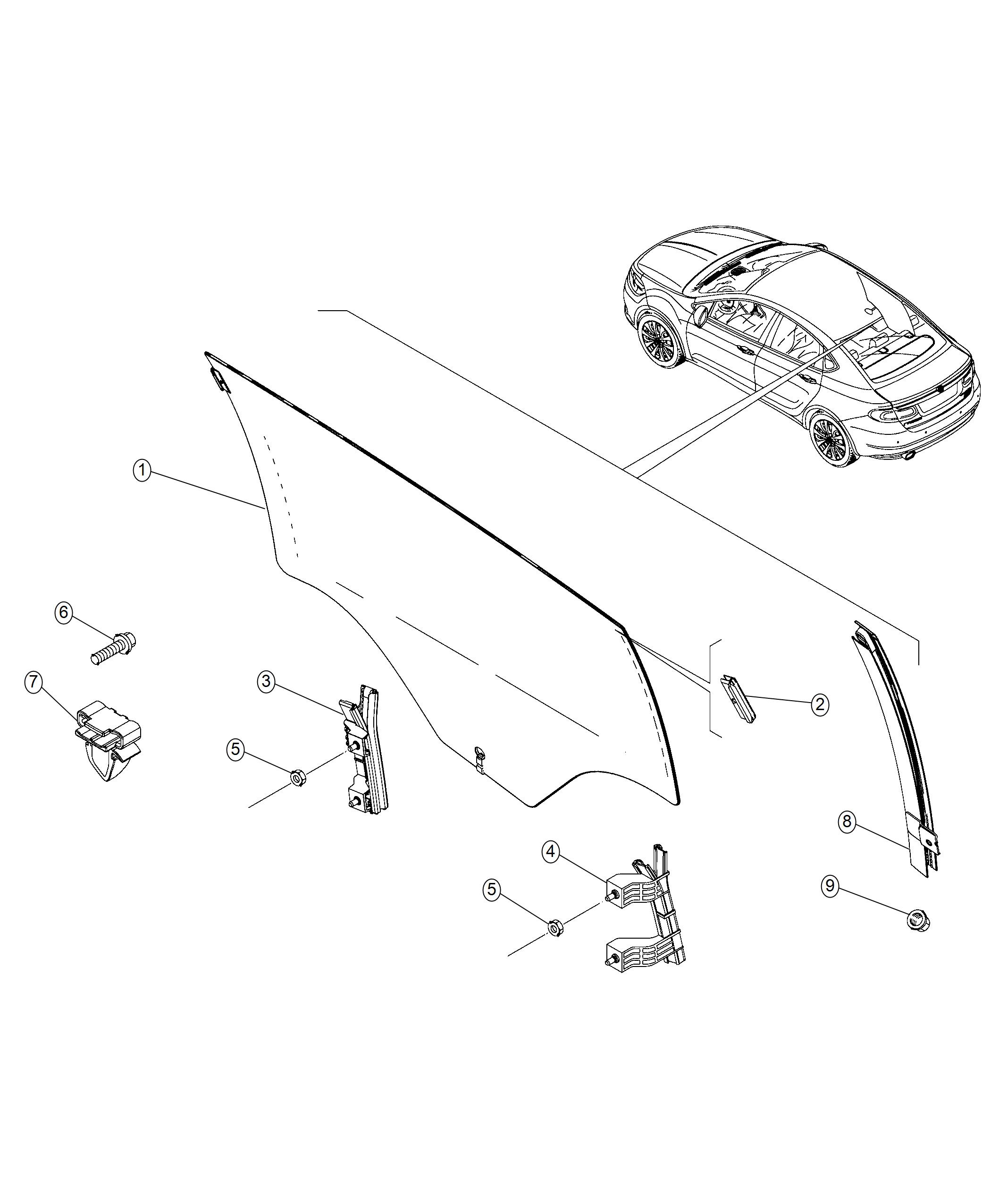 Diagram Glass, Rear Door. for your Ram