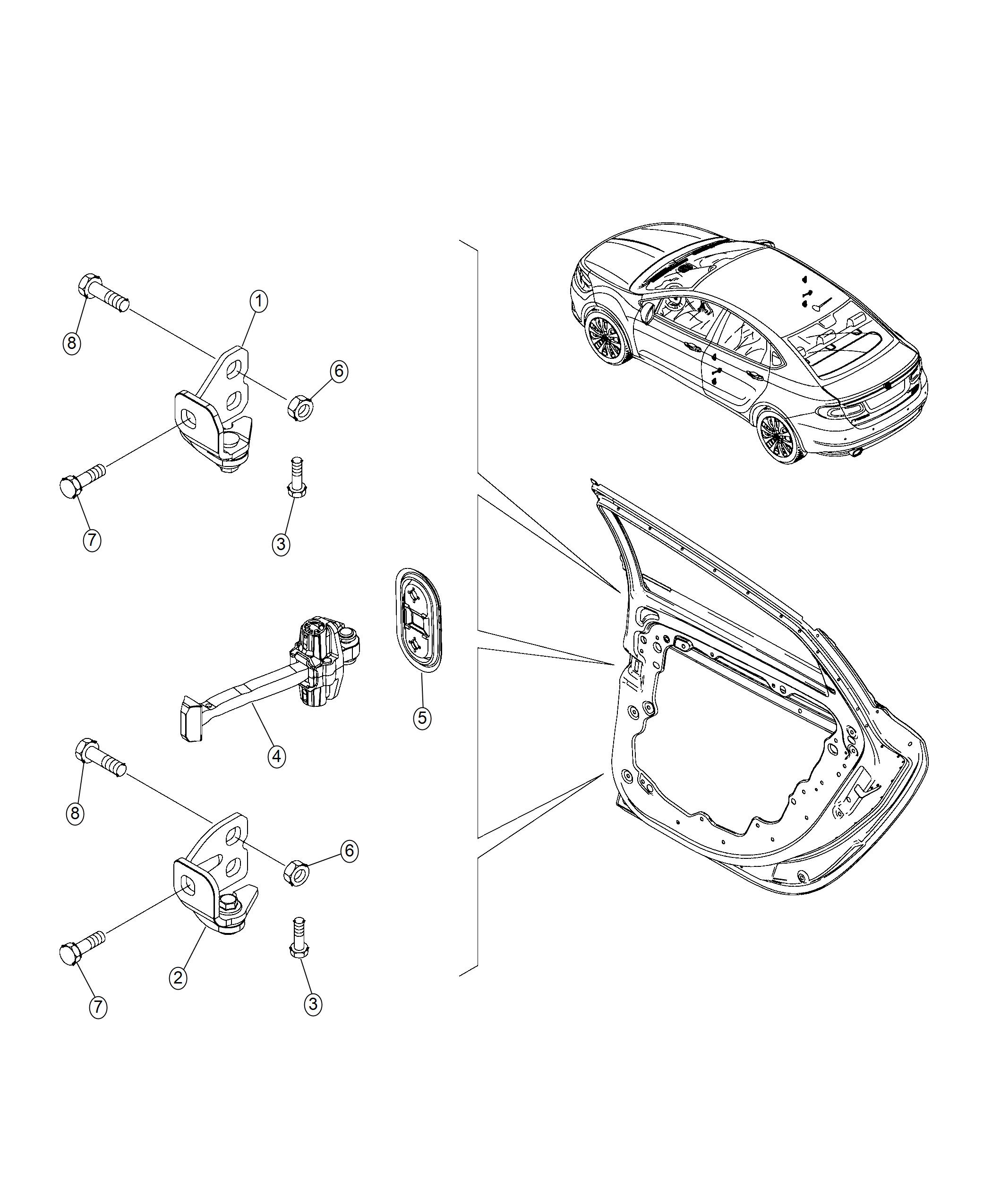 Diagram Hinge And Check. for your Chrysler 300  M