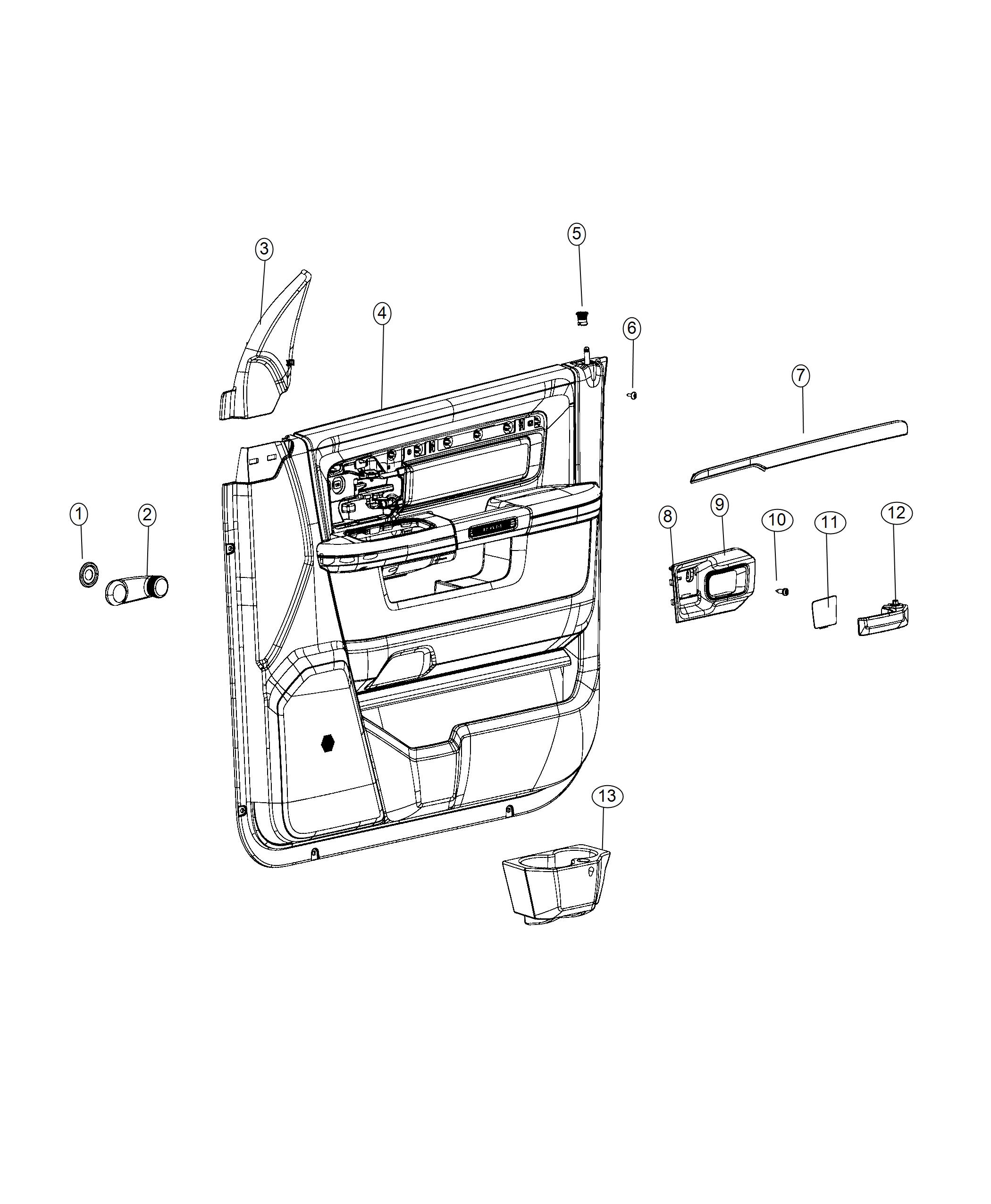 Front Door Trim Panels. Diagram