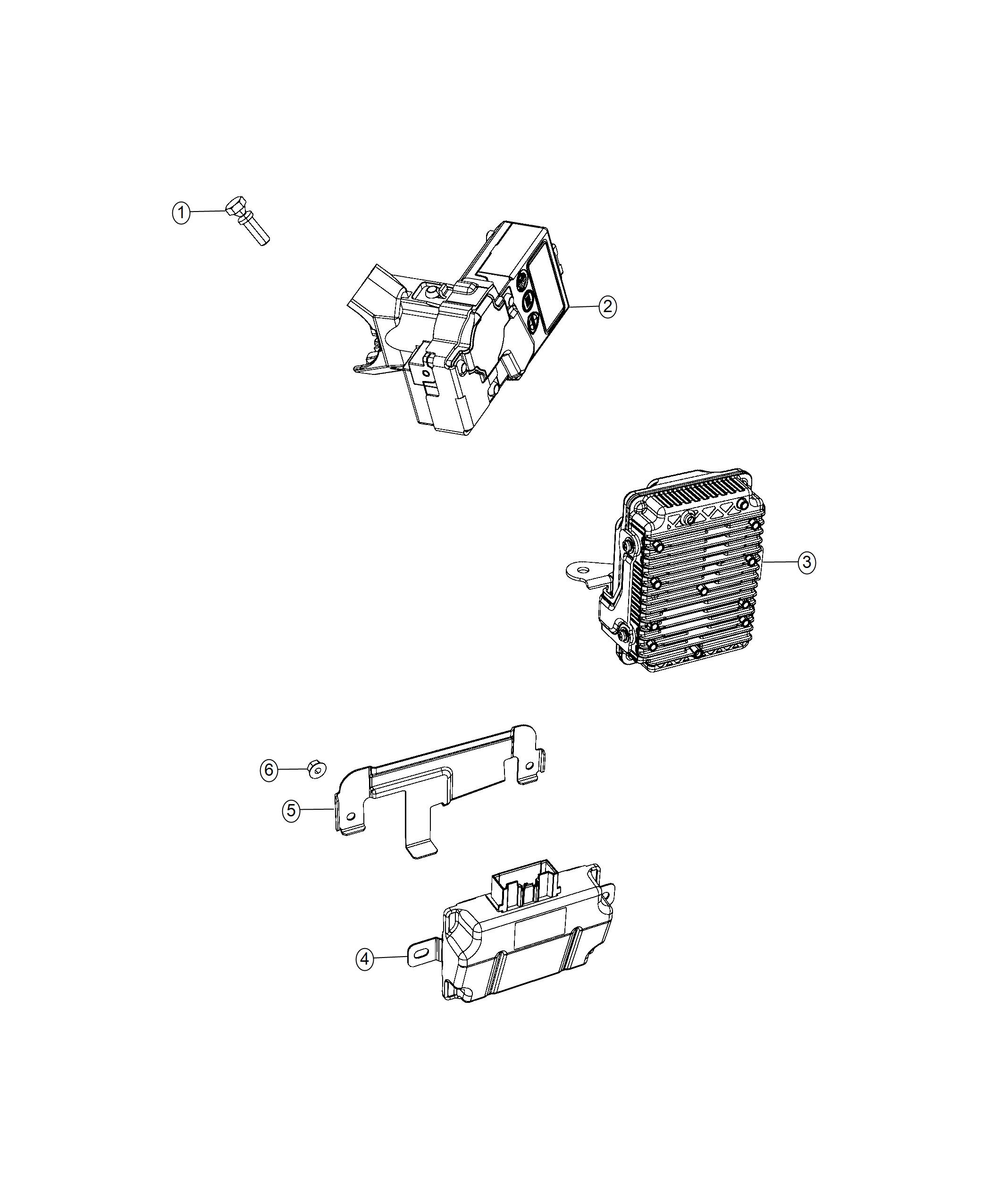 Modules, Instrument Panel And Overhead. Diagram