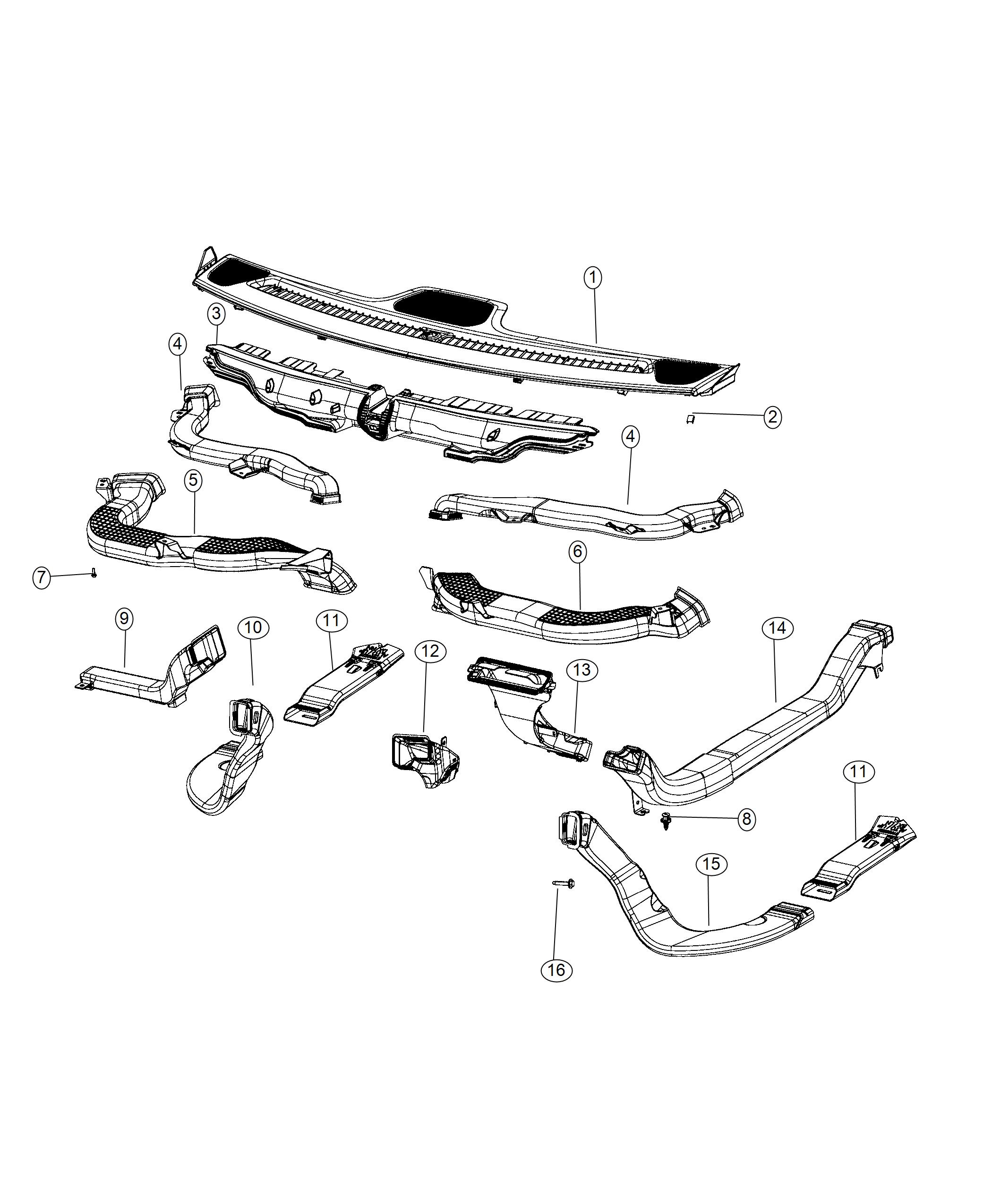 Diagram Ducts. for your Chrysler 300  M