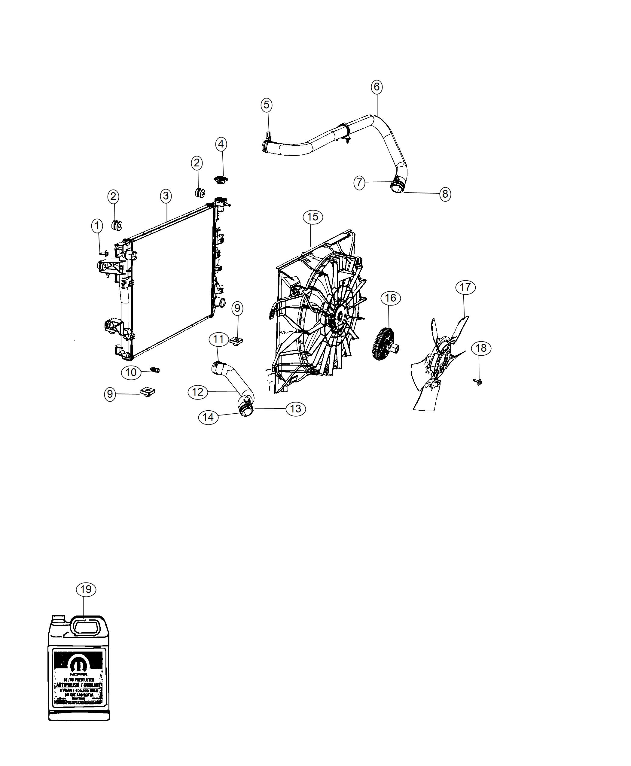 Diagram Radiator and Related Parts. for your Chrysler 300  M