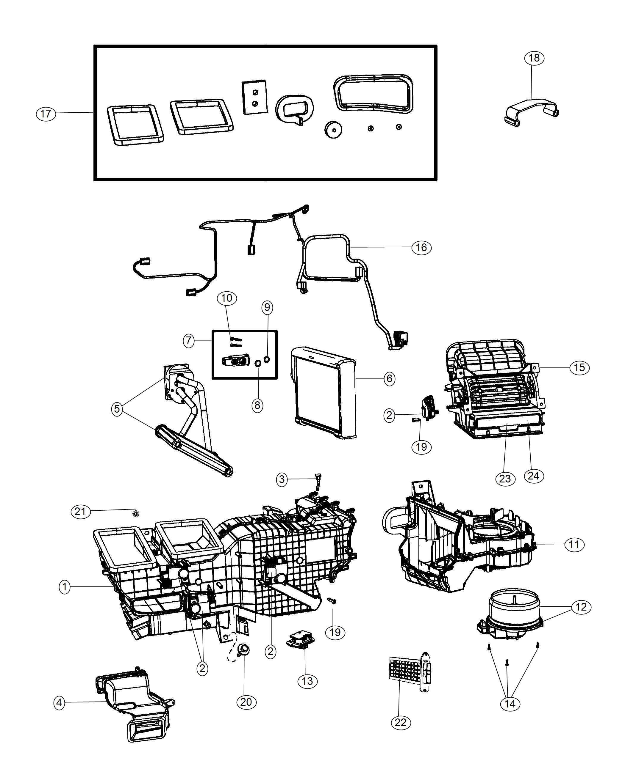 Diagram A/C and Heater Unit. for your 2000 Chrysler 300  M 