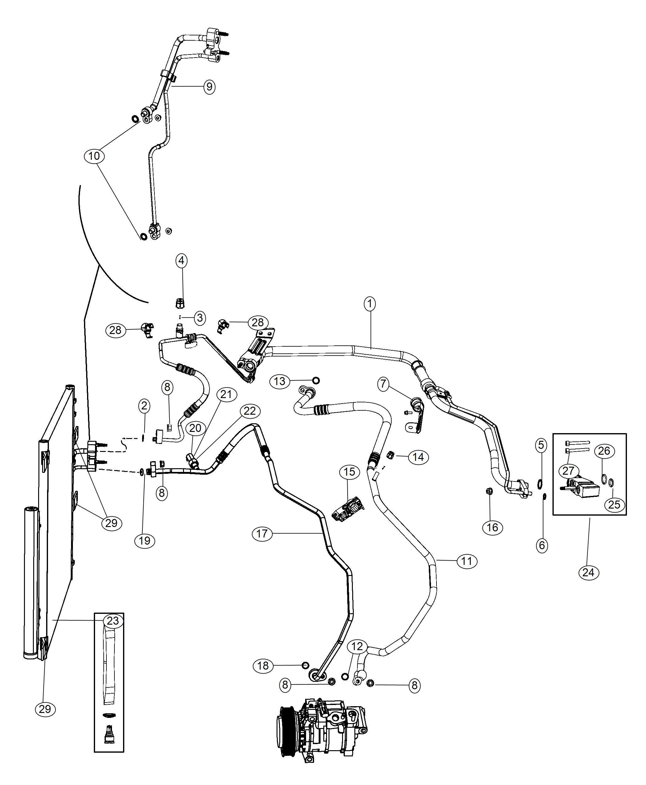 Diagram A/C Plumbing. for your Chrysler 300  