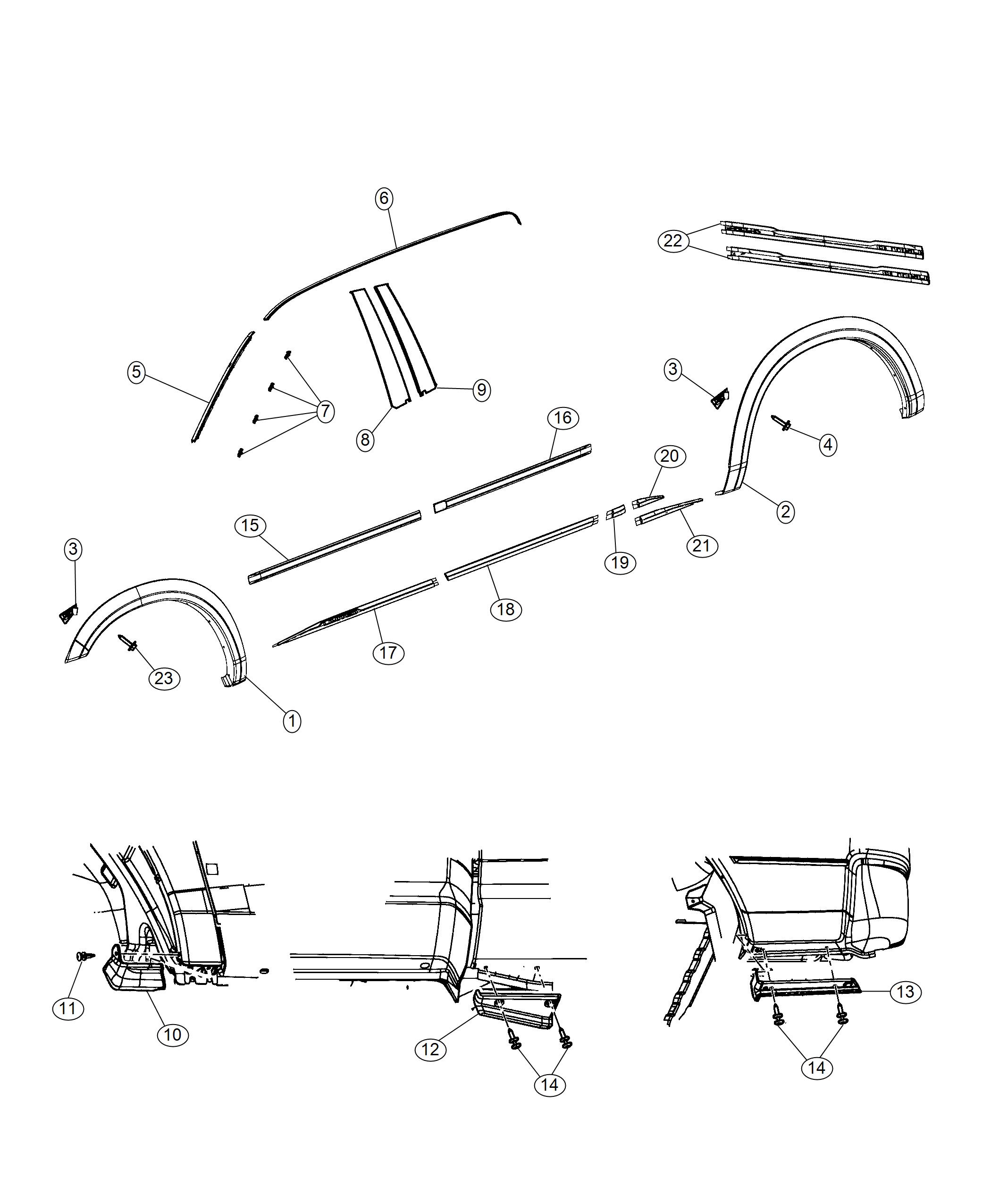 Diagram Exterior Ornamentation. for your Ram 1500  