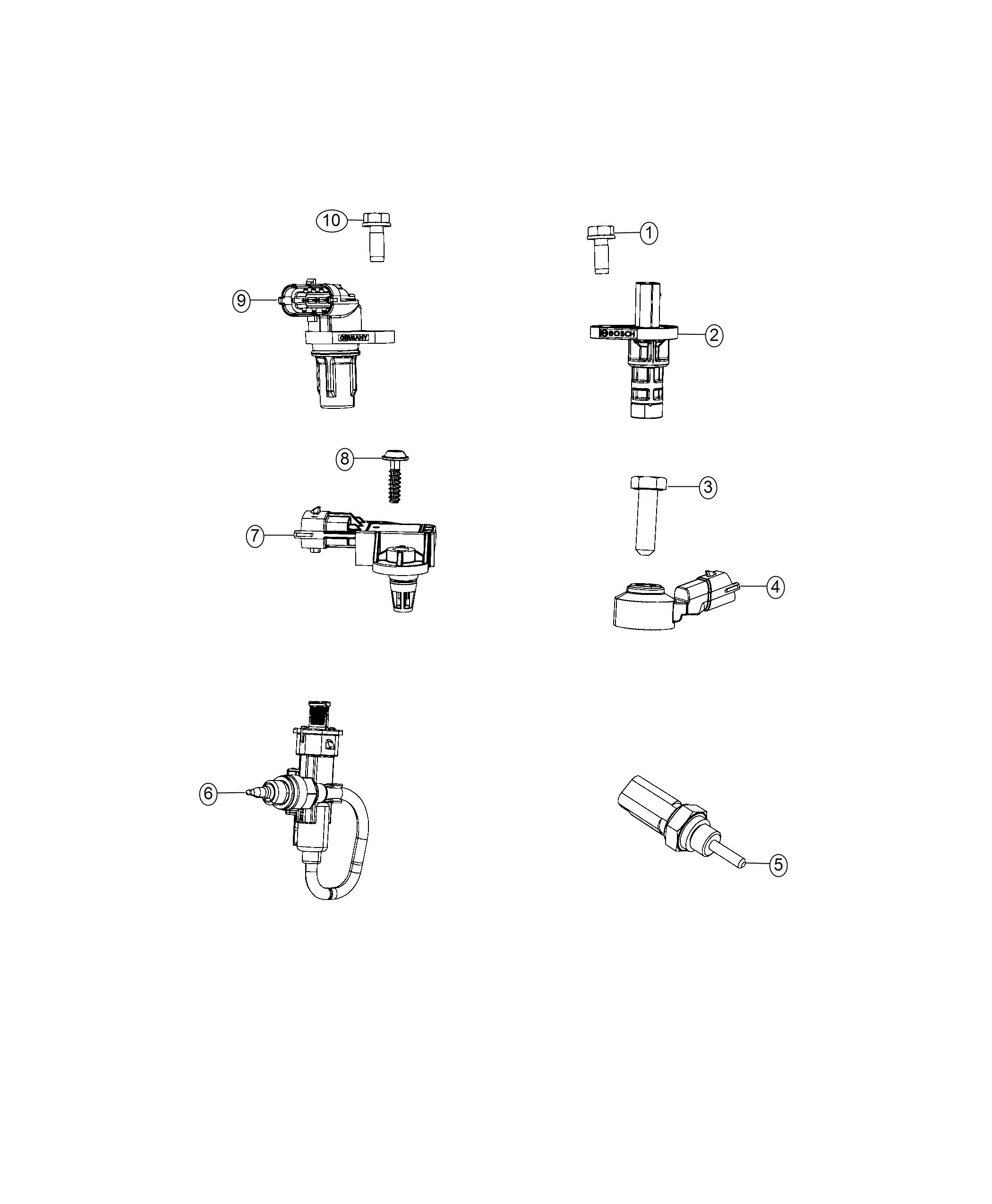 Sensors, Engine Compartment. Diagram