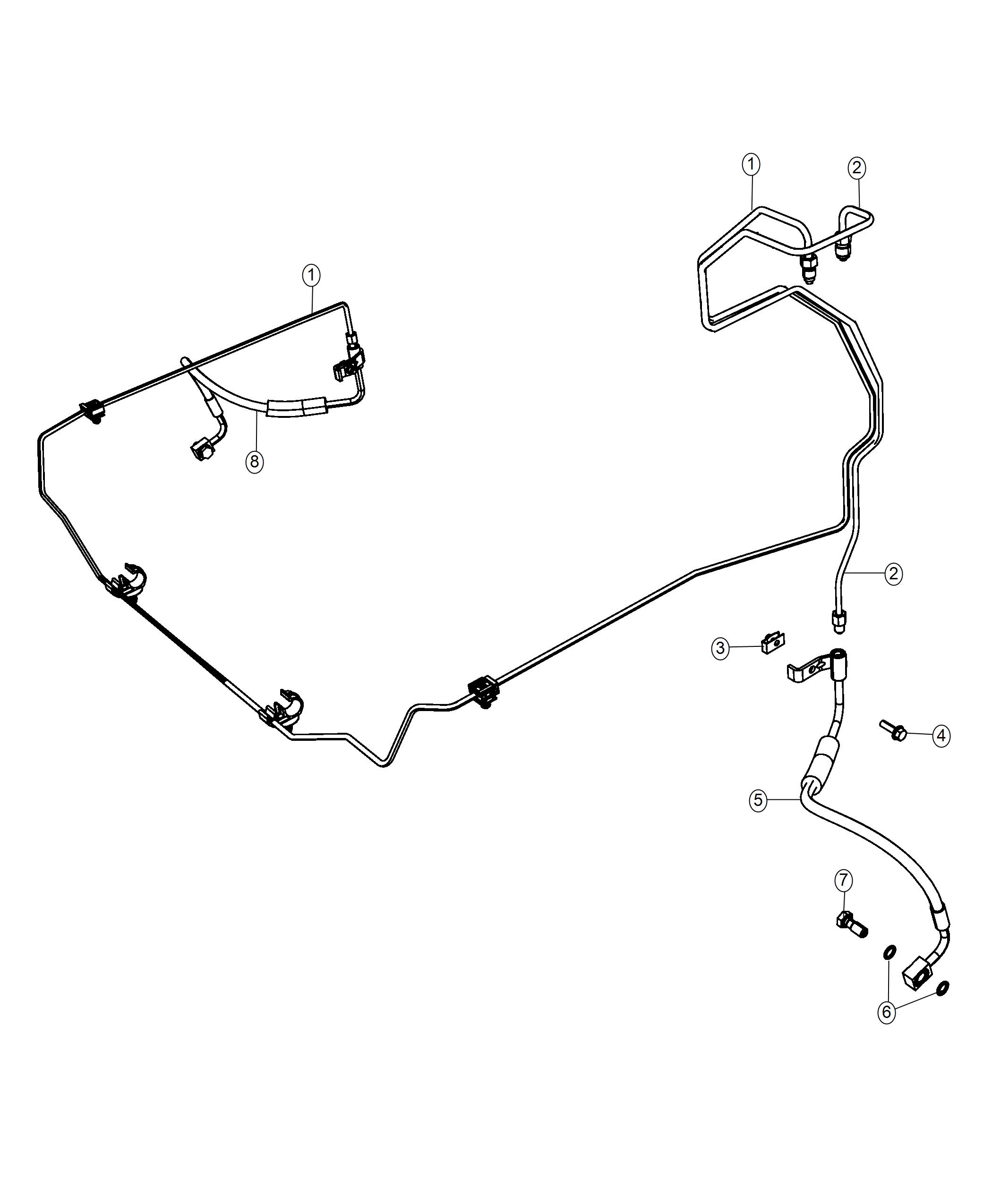 Brake Tubes and Hoses,Front. Diagram