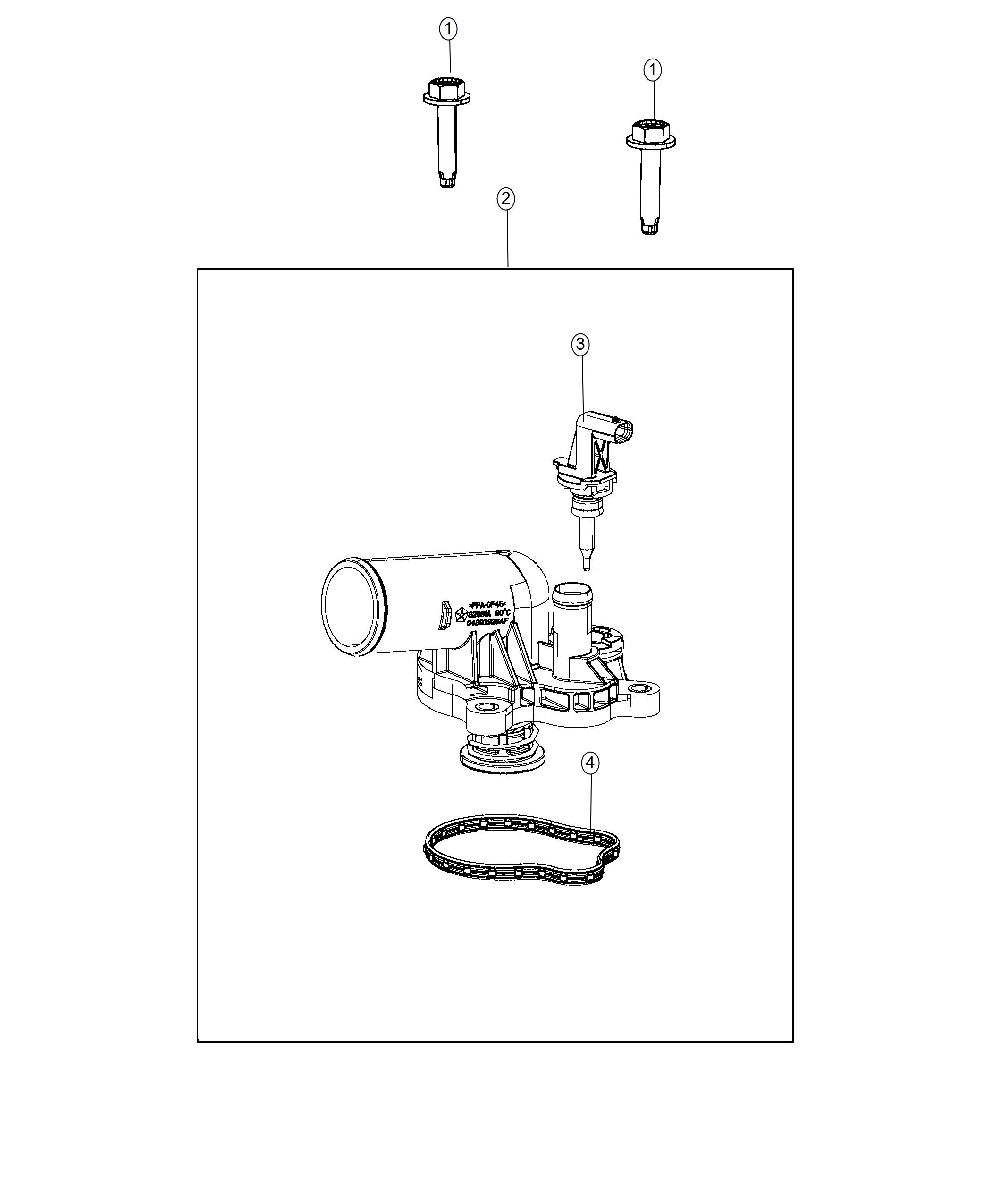 Diagram Thermostat and Related Parts. for your 1999 Chrysler 300  M 