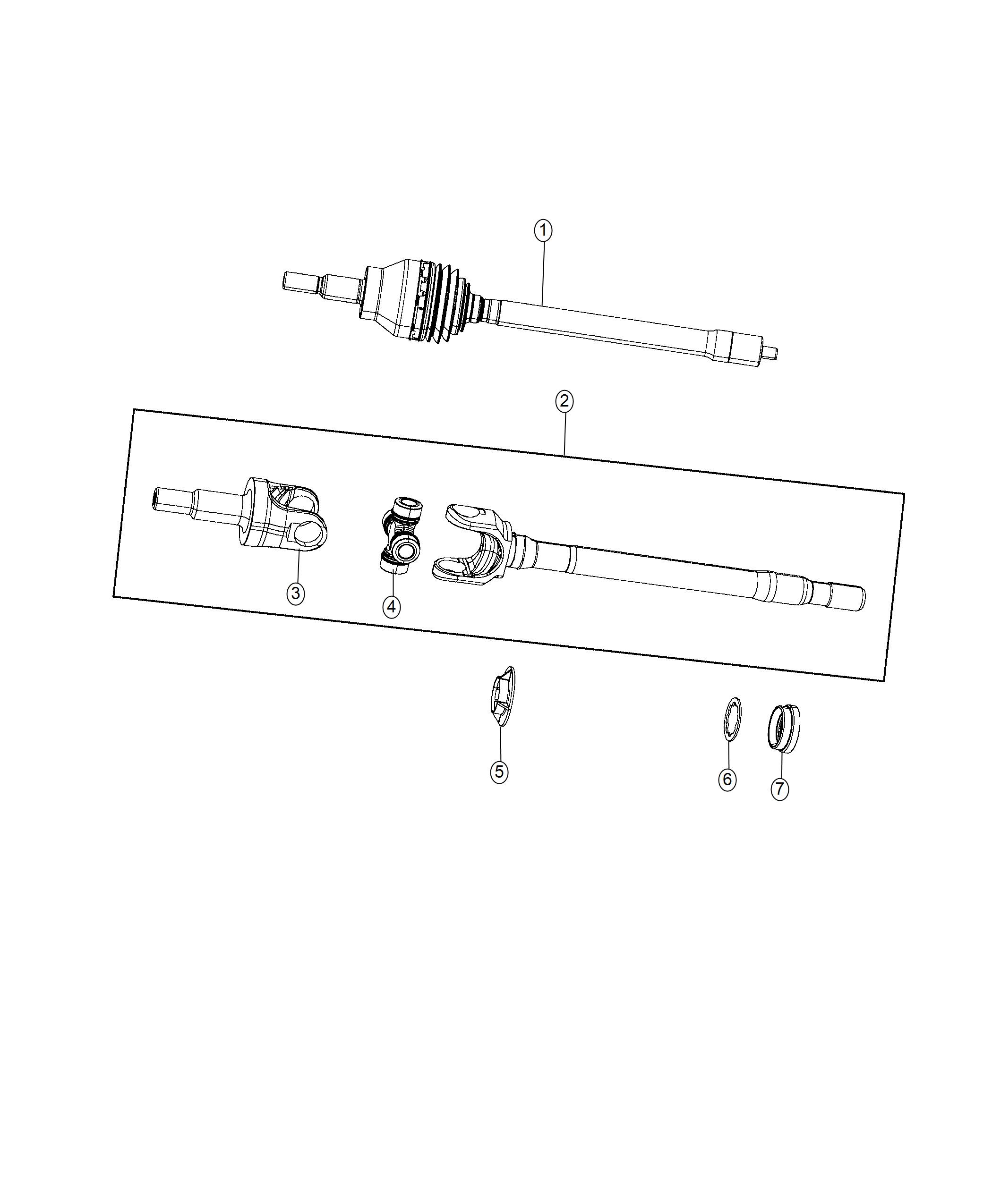 Diagram Shafts, Axle. for your 2000 Chrysler 300  M 