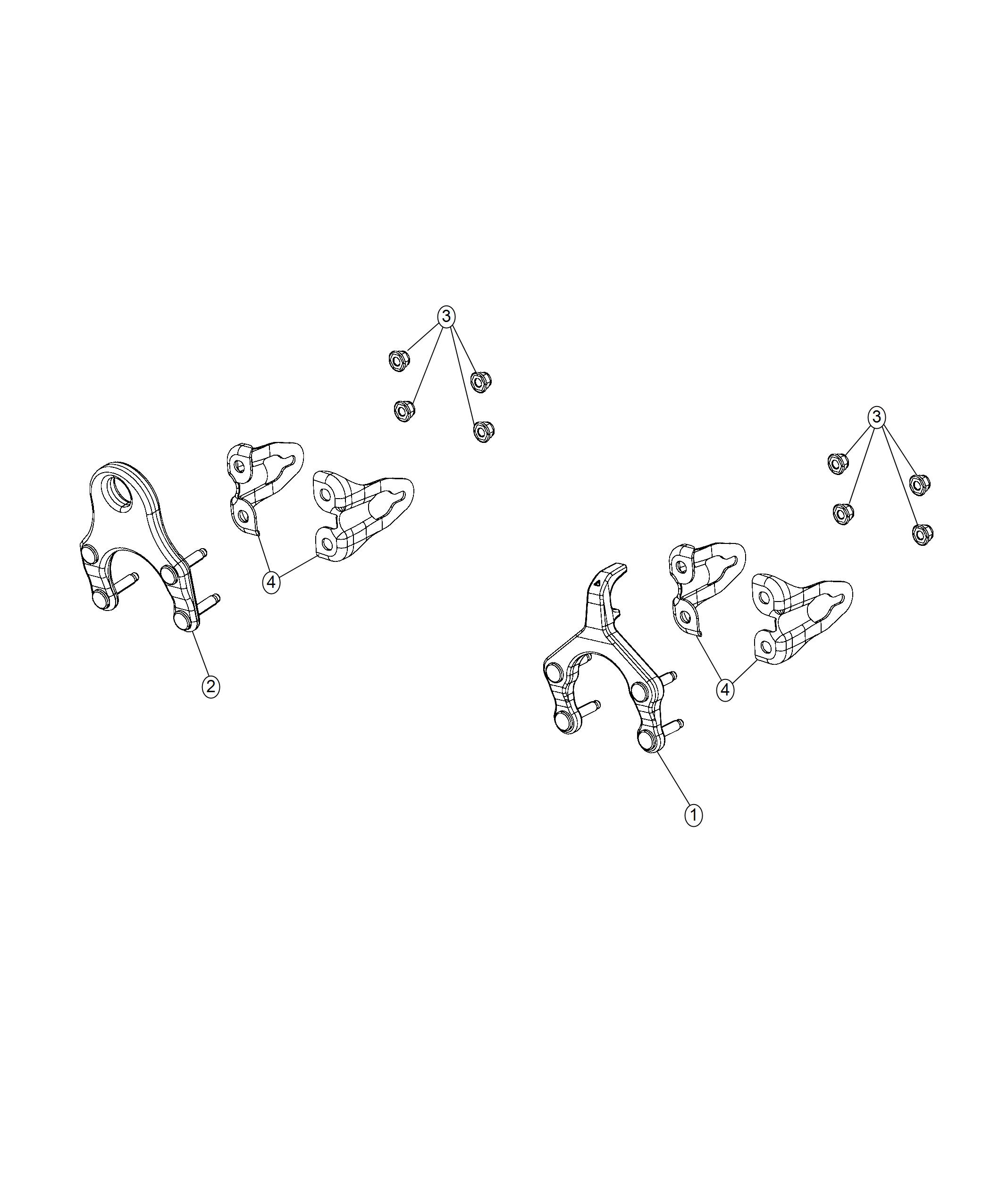 Tow Hooks, Front. Diagram