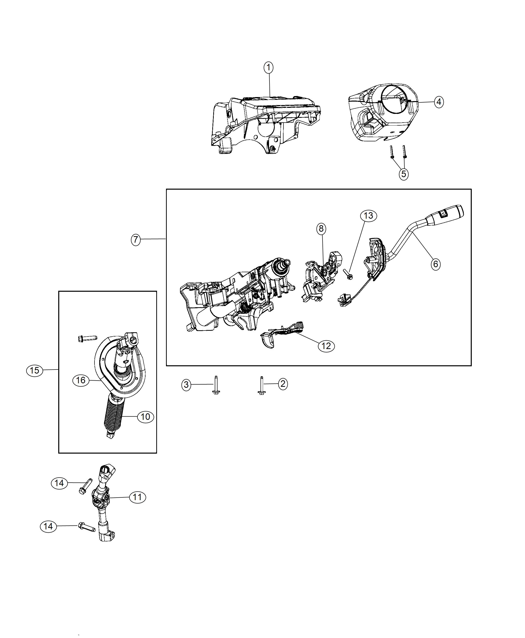 Steering Column. Diagram