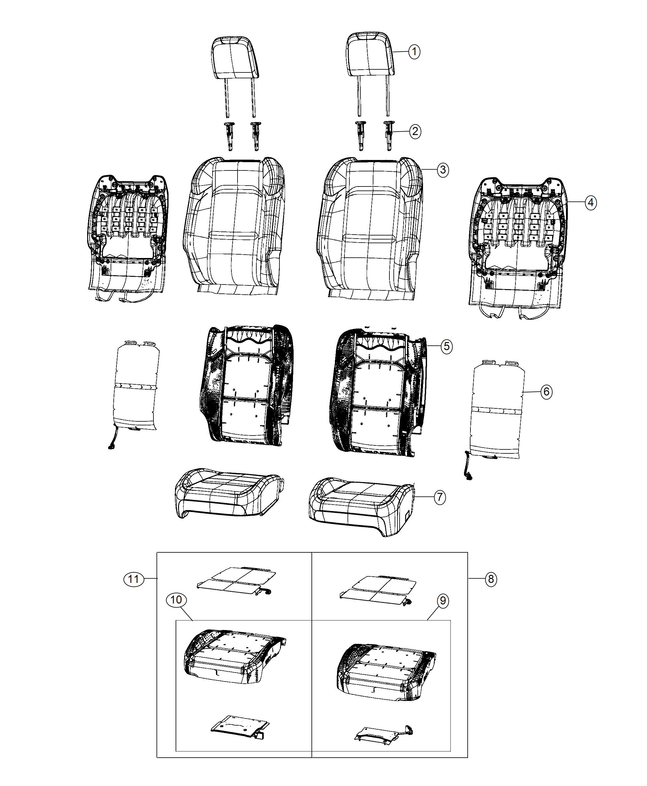 Front Seat - Bucket - Trim Code [AL]. Diagram