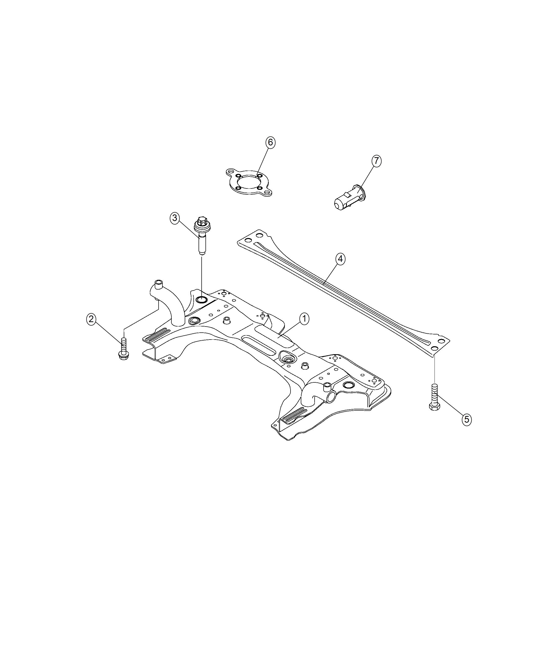 Diagram Crossmember. for your 2002 Chrysler 300  M 