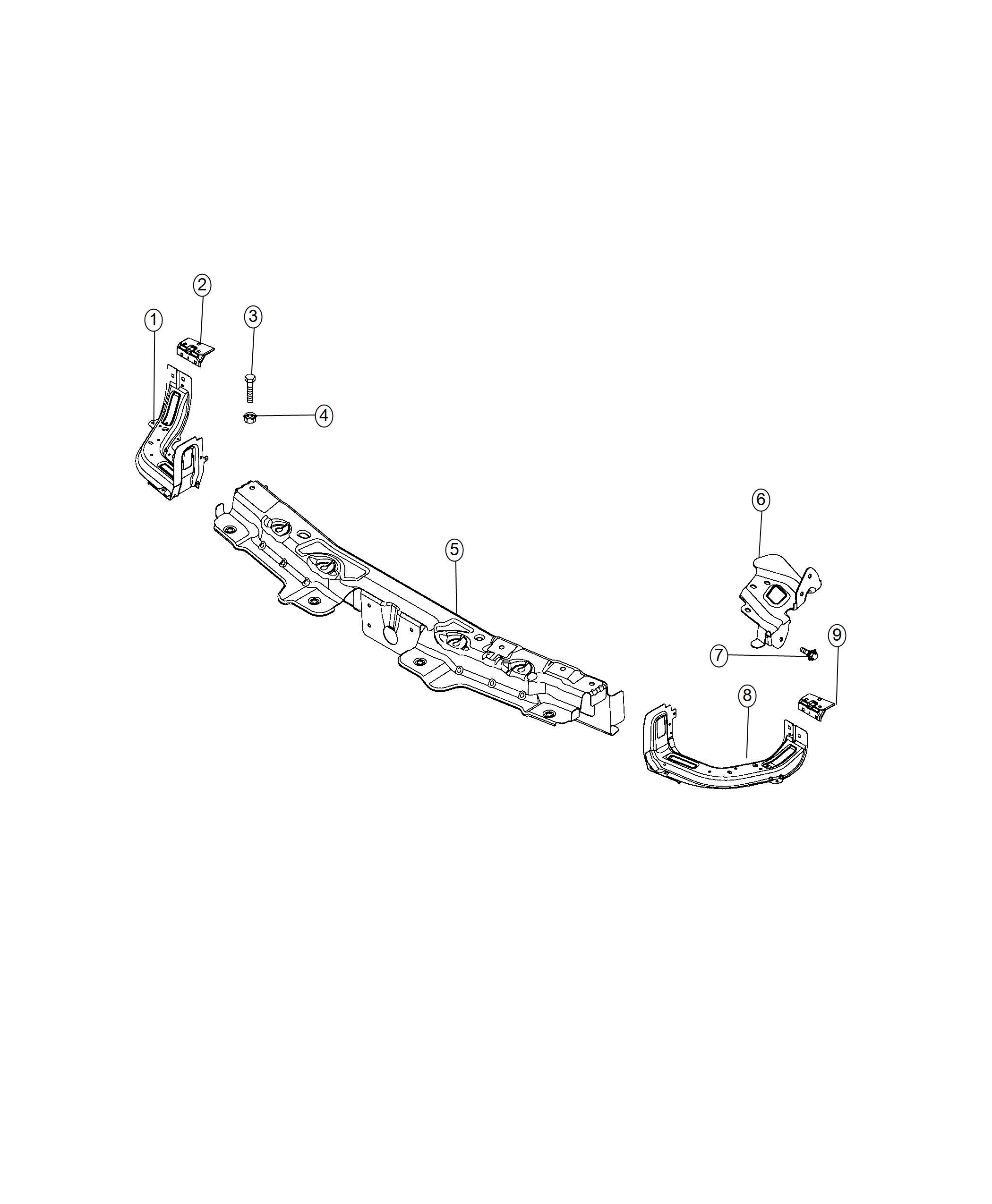 Diagram Radiator Support. for your Ram ProMaster City  