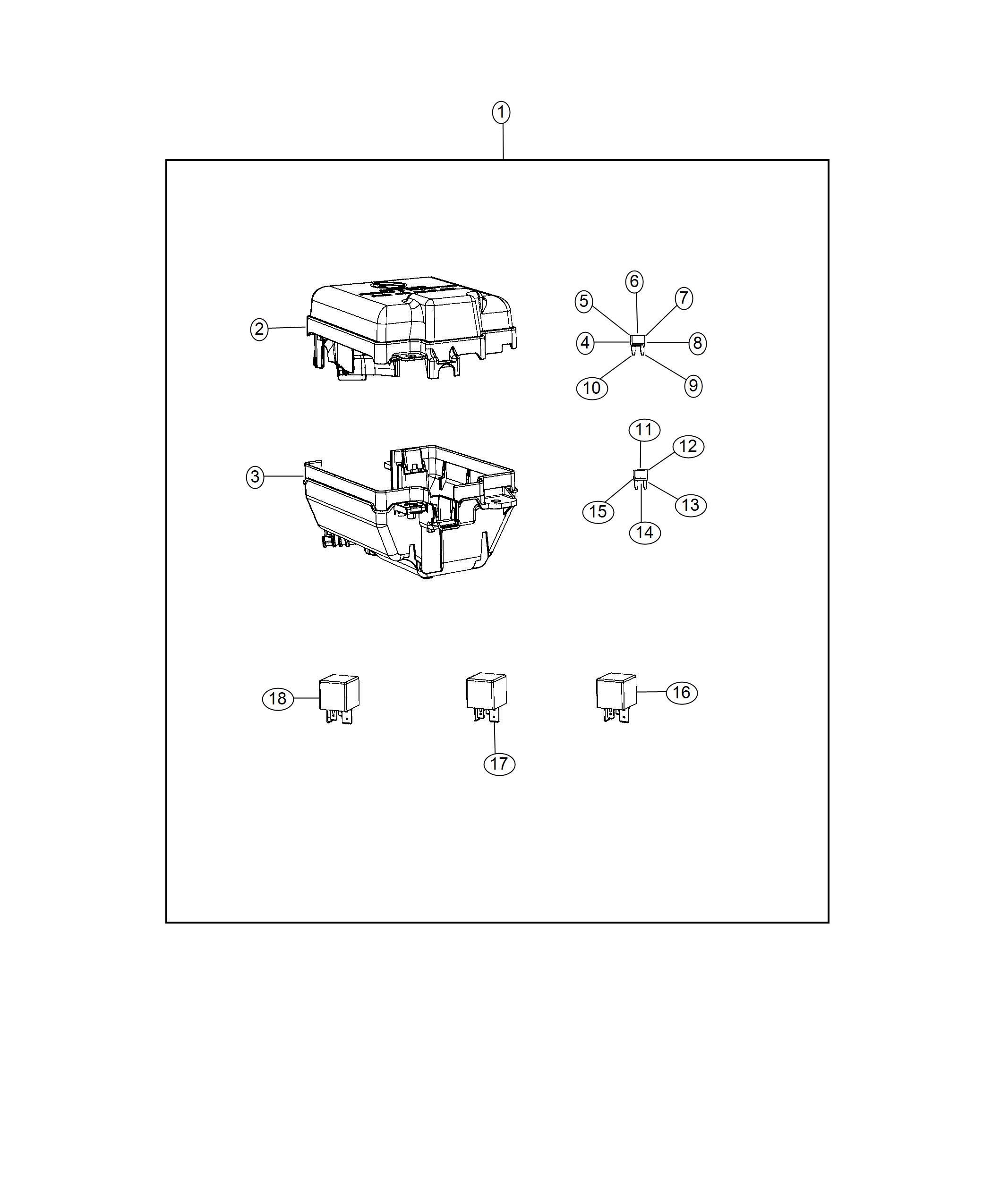 Diagram Power Distribution Center. for your 2017 Ram PROMASTER CITY WAGON   