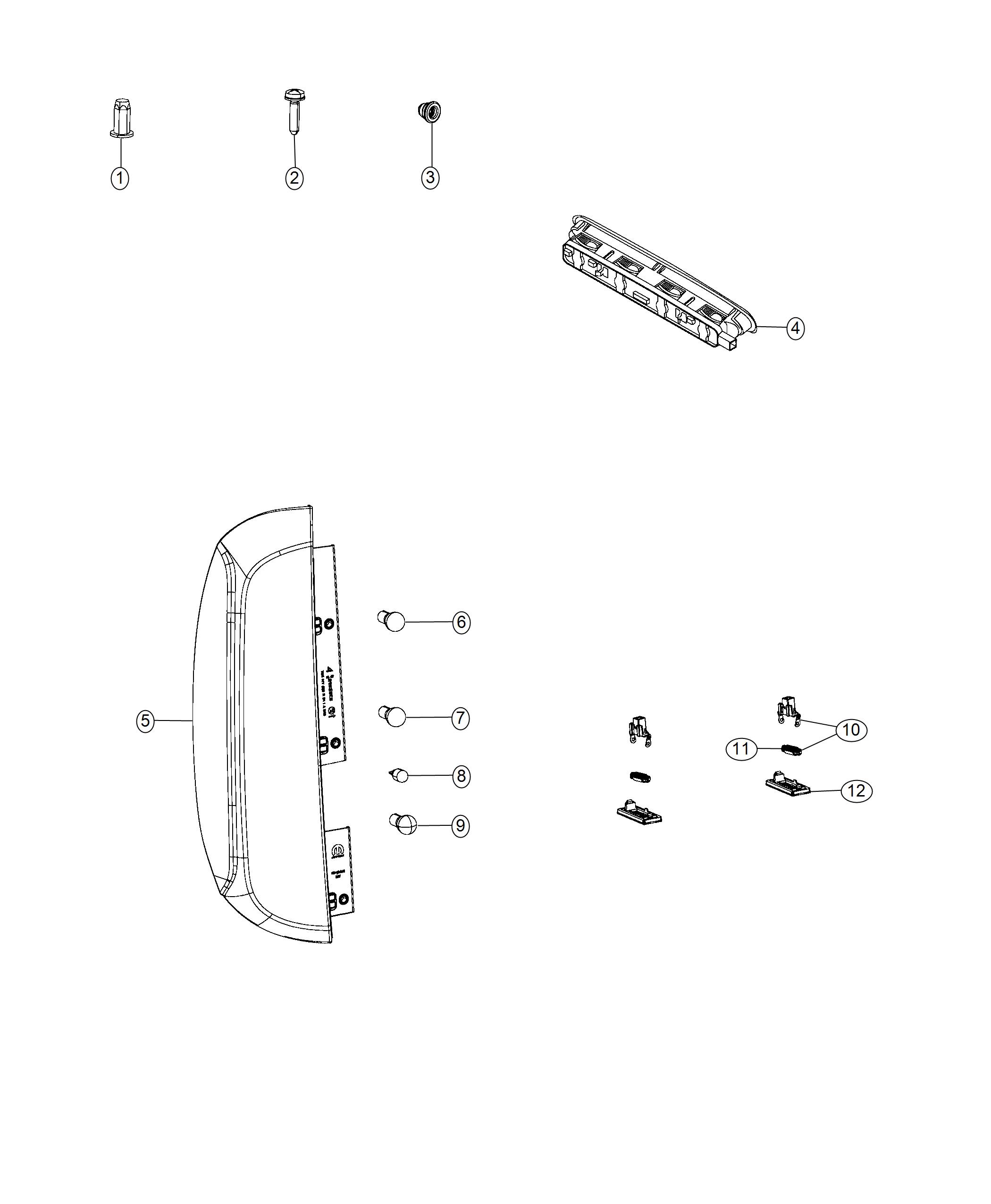 Diagram Lamps, Rear. for your Chrysler 300  M