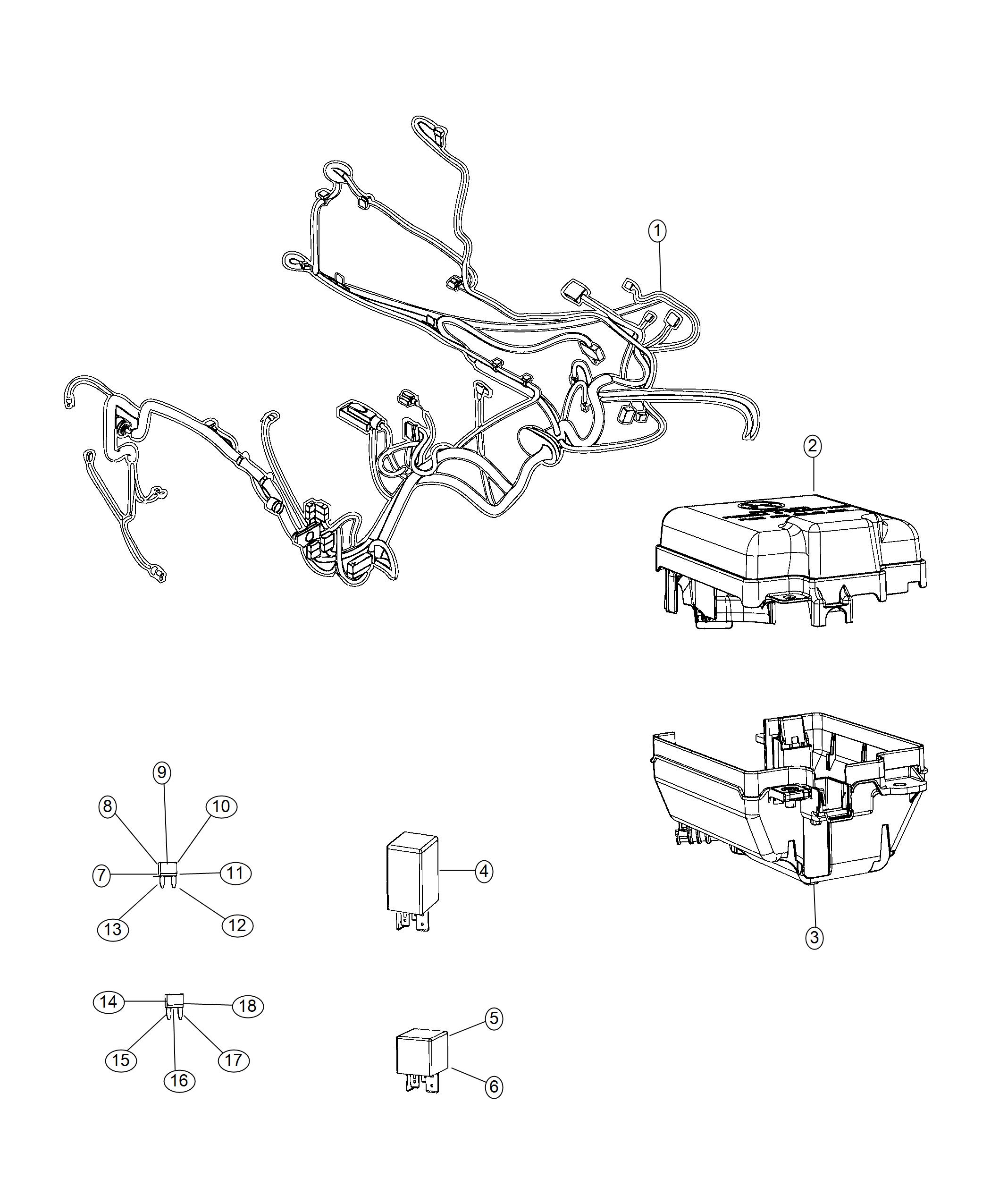 Diagram Wiring, Front End. for your 2017 Ram PROMASTER CITY WAGON   