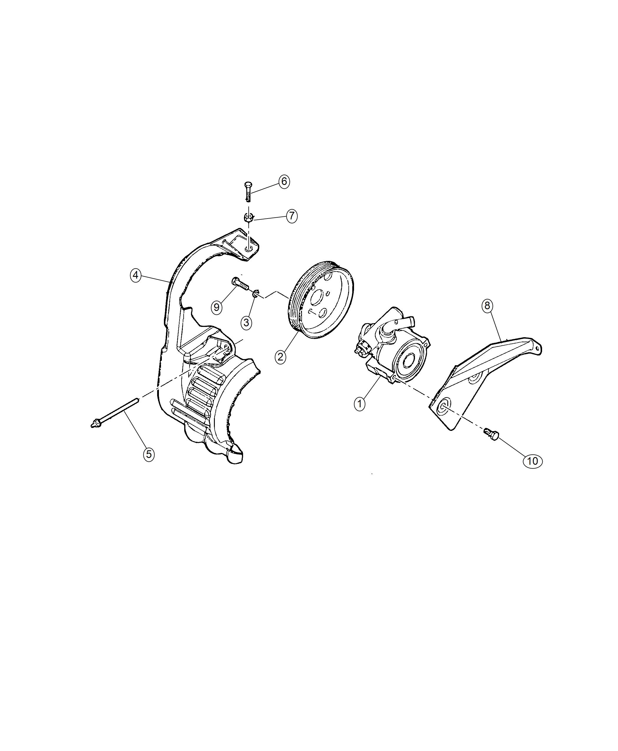 Diagram Power Steering Pump. for your 2004 Dodge Ram 1500   