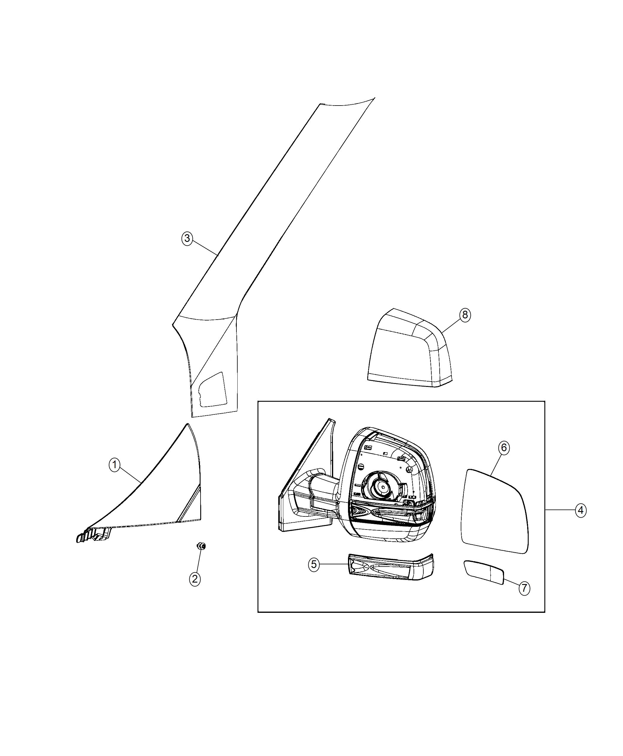 Exterior Mirrors. Diagram