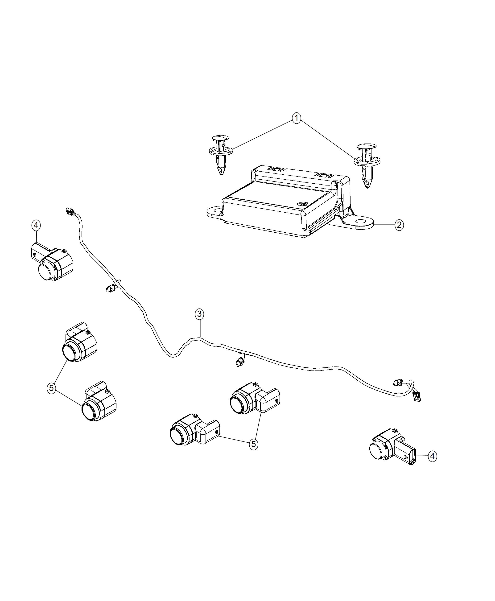 Diagram Park Assist, Front. for your 2009 Ram 1500   