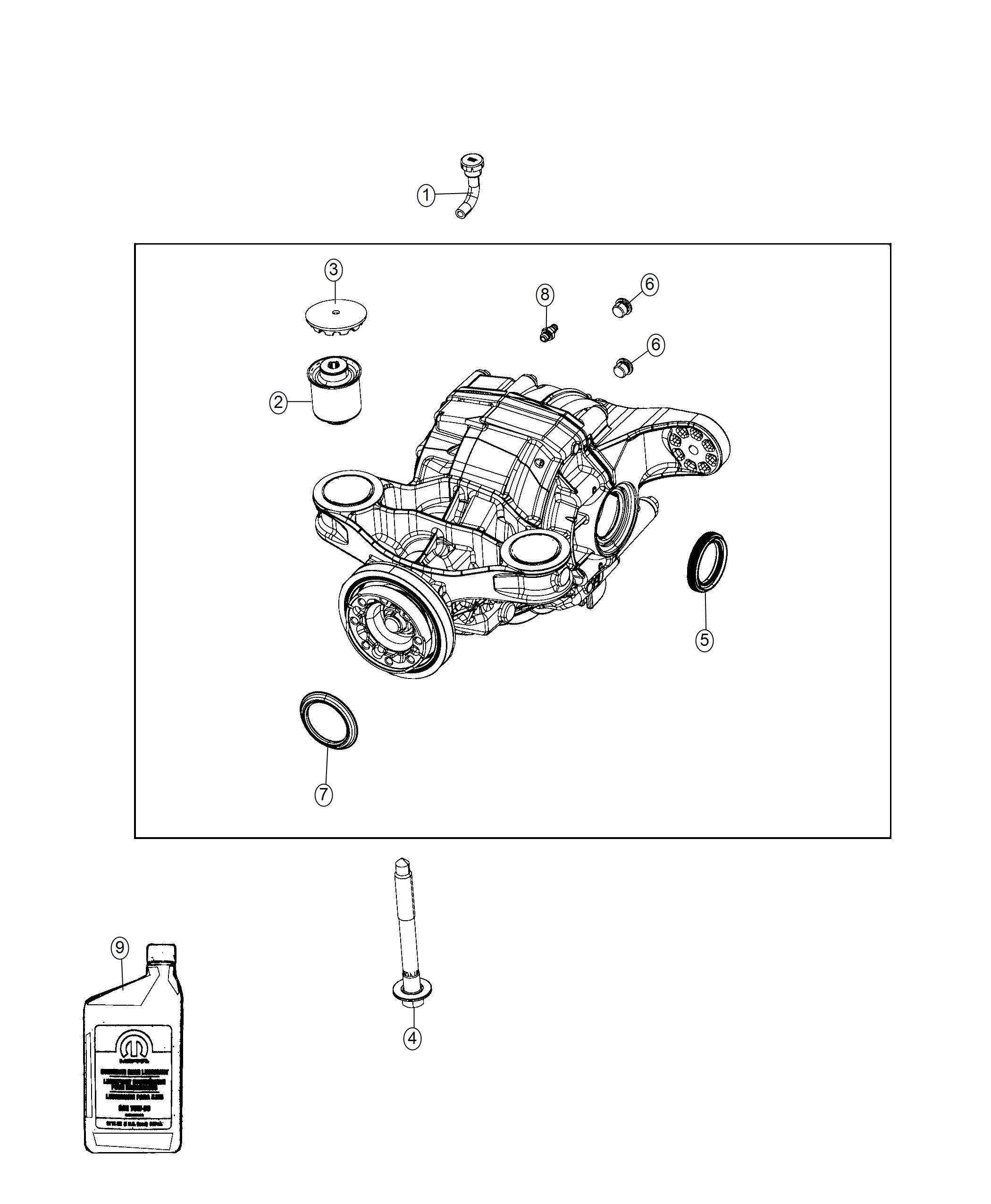 Diagram Housing and Differential with Internal Components. for your Chrysler