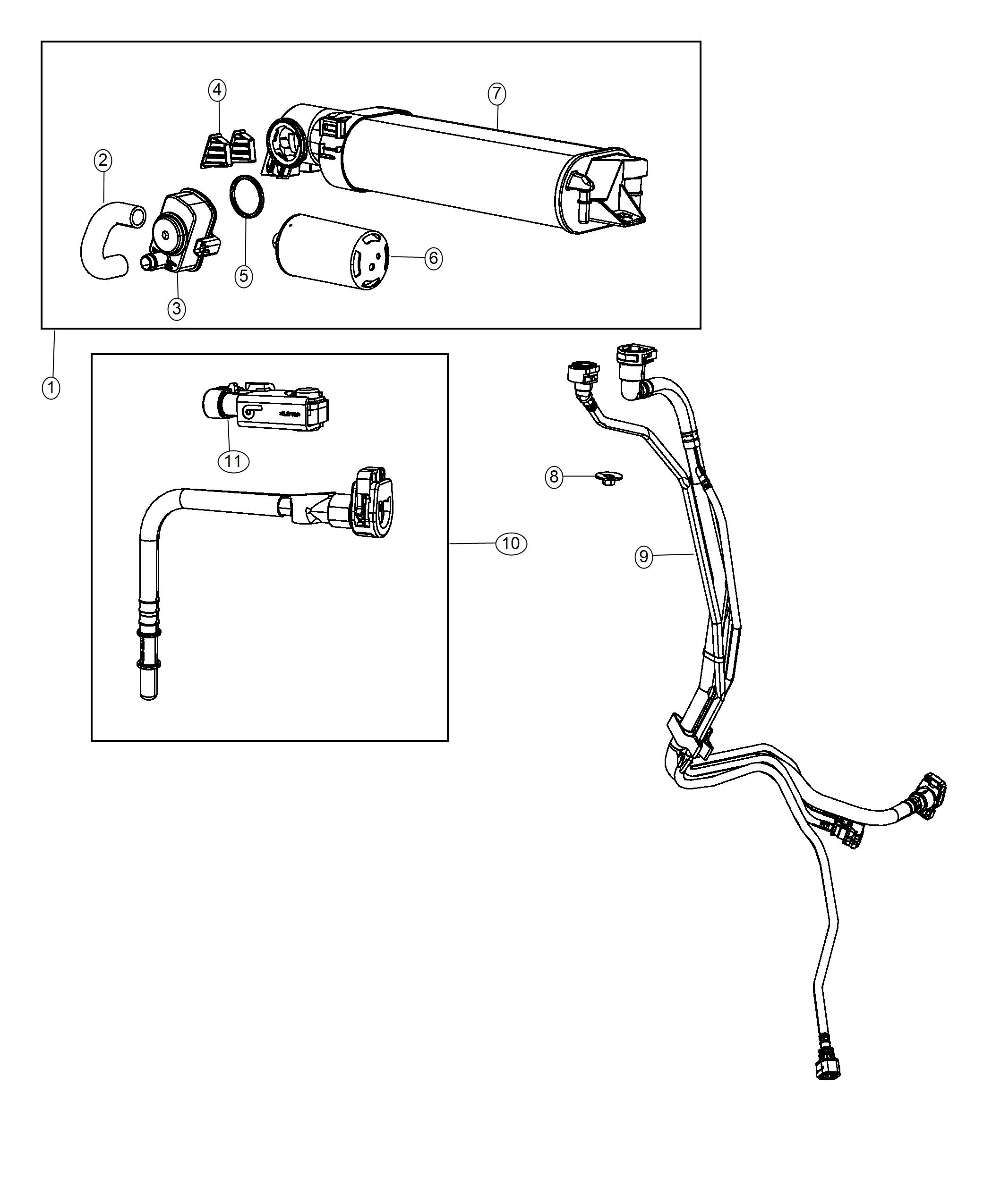 Diagram Vapor Canister and Leak Detection Pump. for your Chrysler